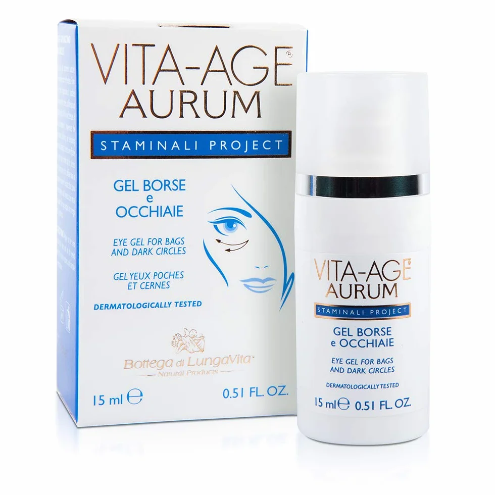 Bottega di LungaVita Natural Products Gel Borse E Occhiaie Vita-age Aurum - Contorno Occhi Anti Borse E Occhiaie - Con Cellule Staminali Vegetali