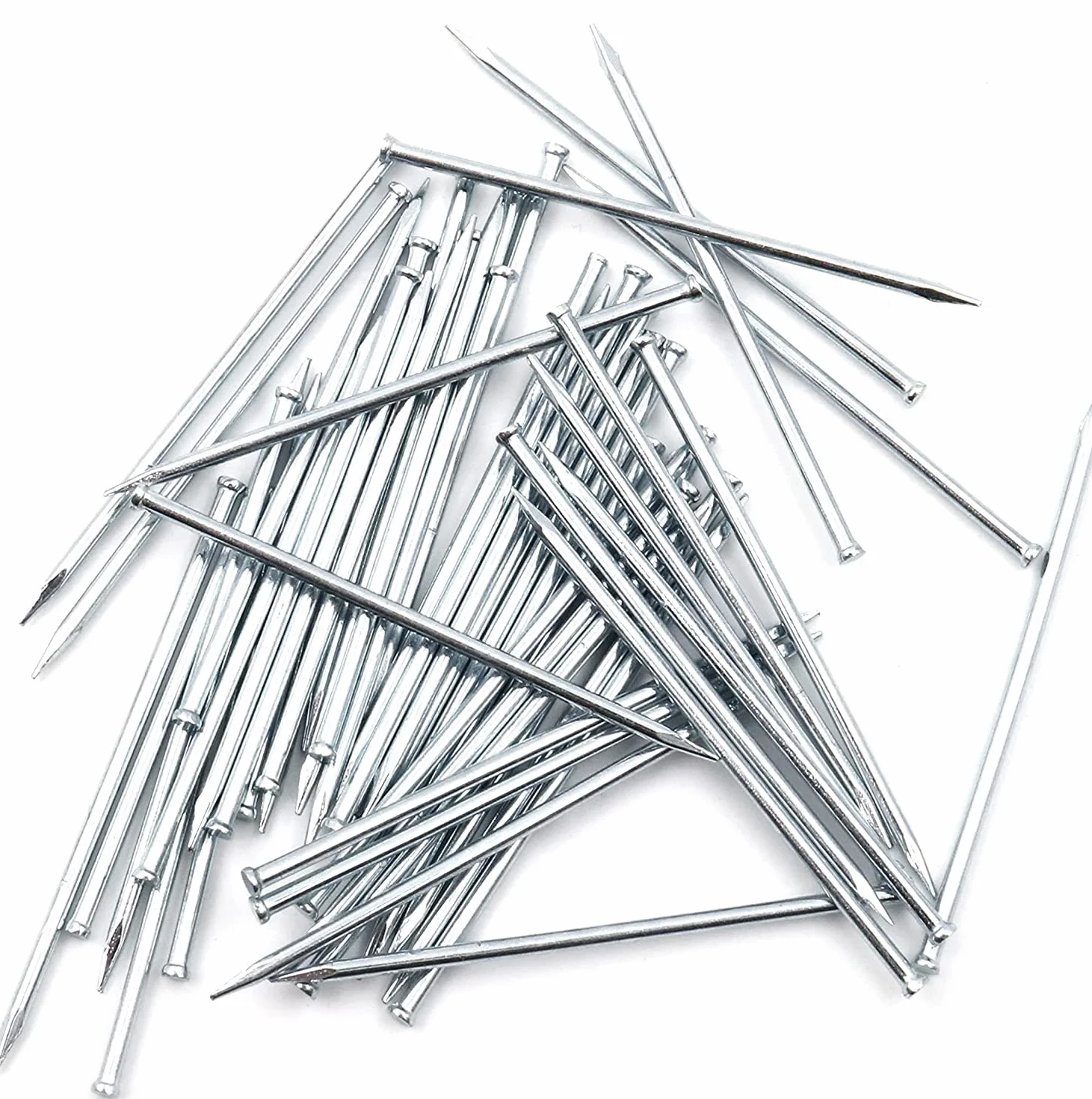 Design61 Perni in Acciaio 1,5 x 45 mm Testa Piatta Zincata per Battiscopa