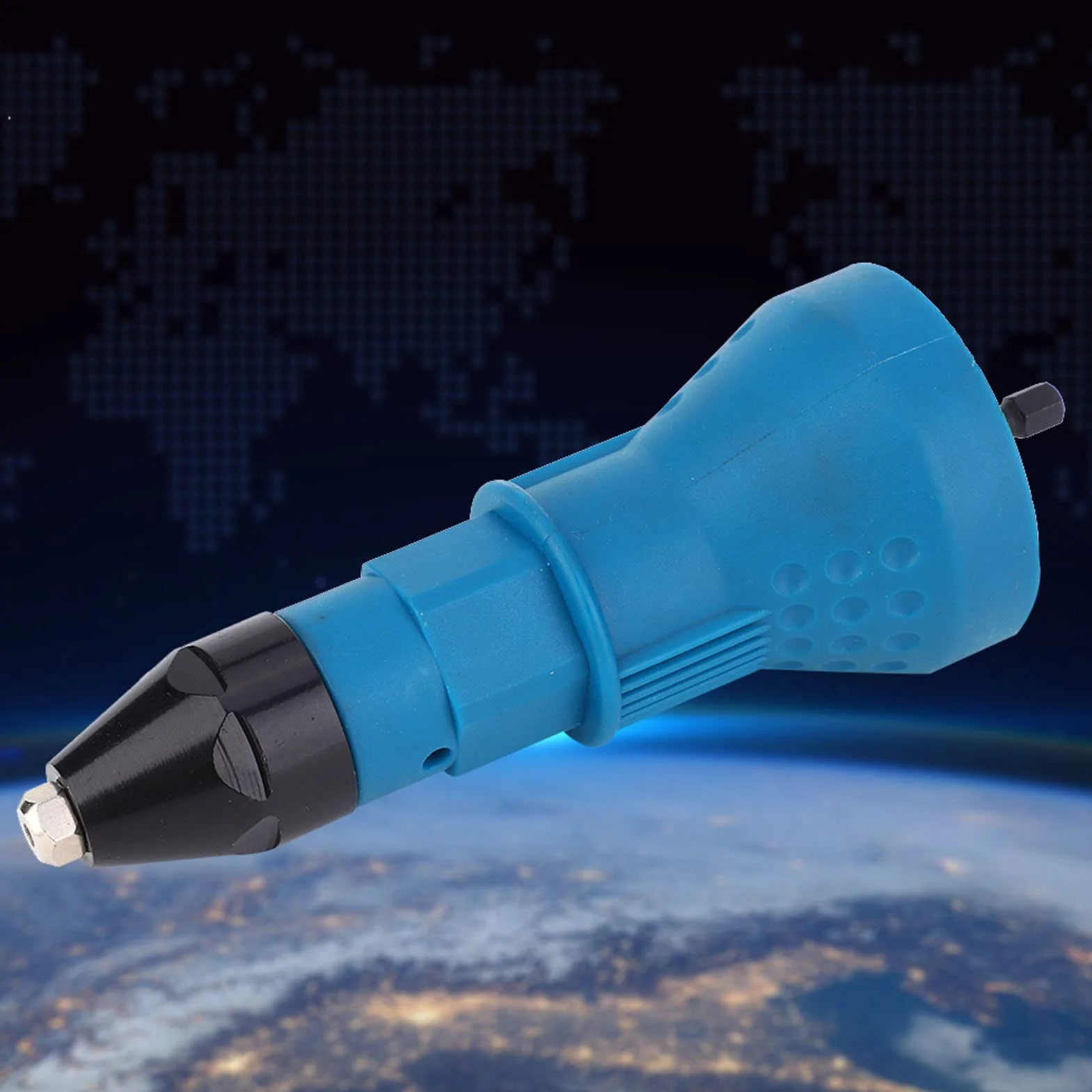 Adattatore per Pistola per Dadi per Rivetti Elettrici per Trapano Elettrico (BLUE)