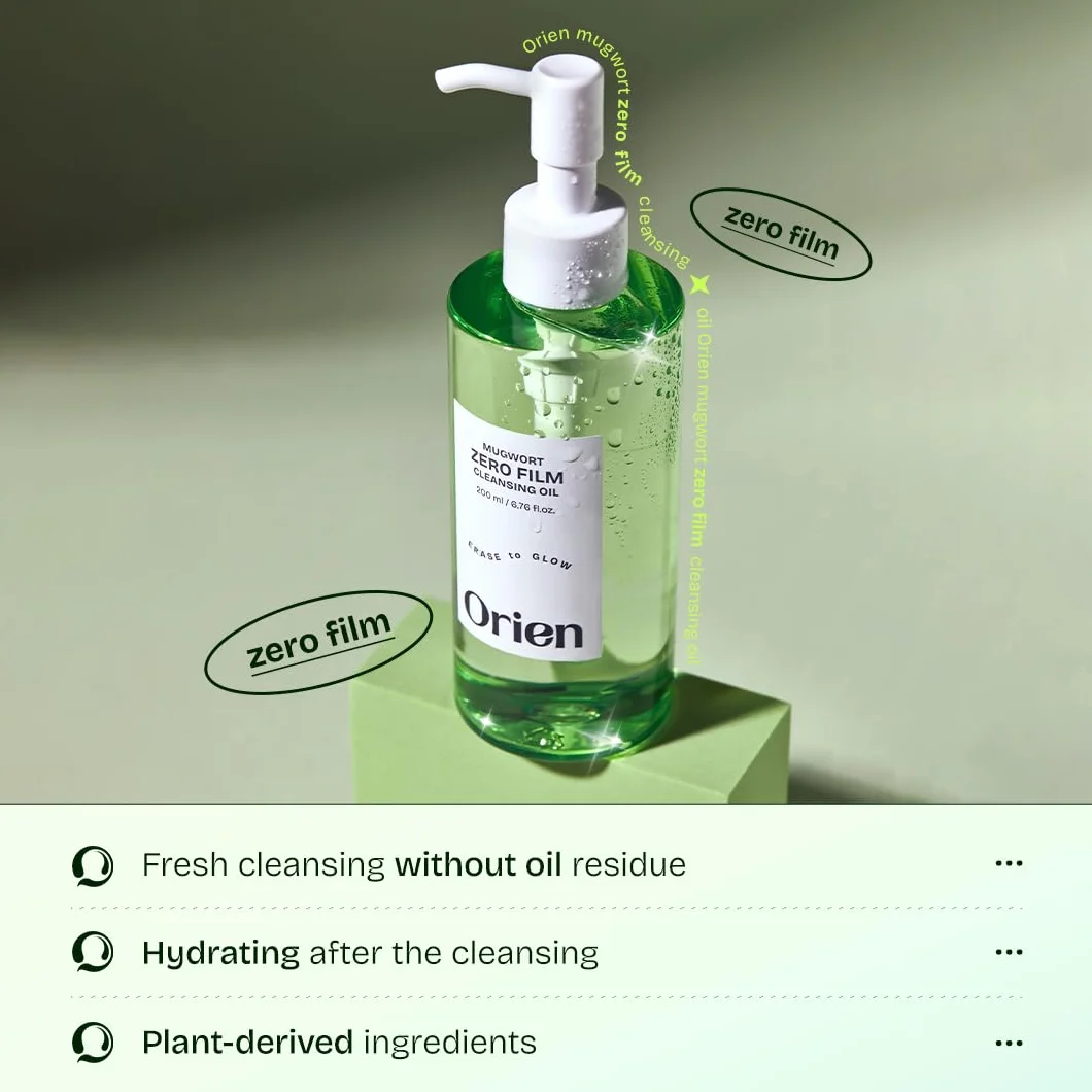 Orien Artemisia Zero Film Olio Detergente 200 ml ㅣ Pulizia Quotidiana del Viso Rimozione Punti Neri Nessuna ostruzione dei pori Skincare Coreana doppia pulizia