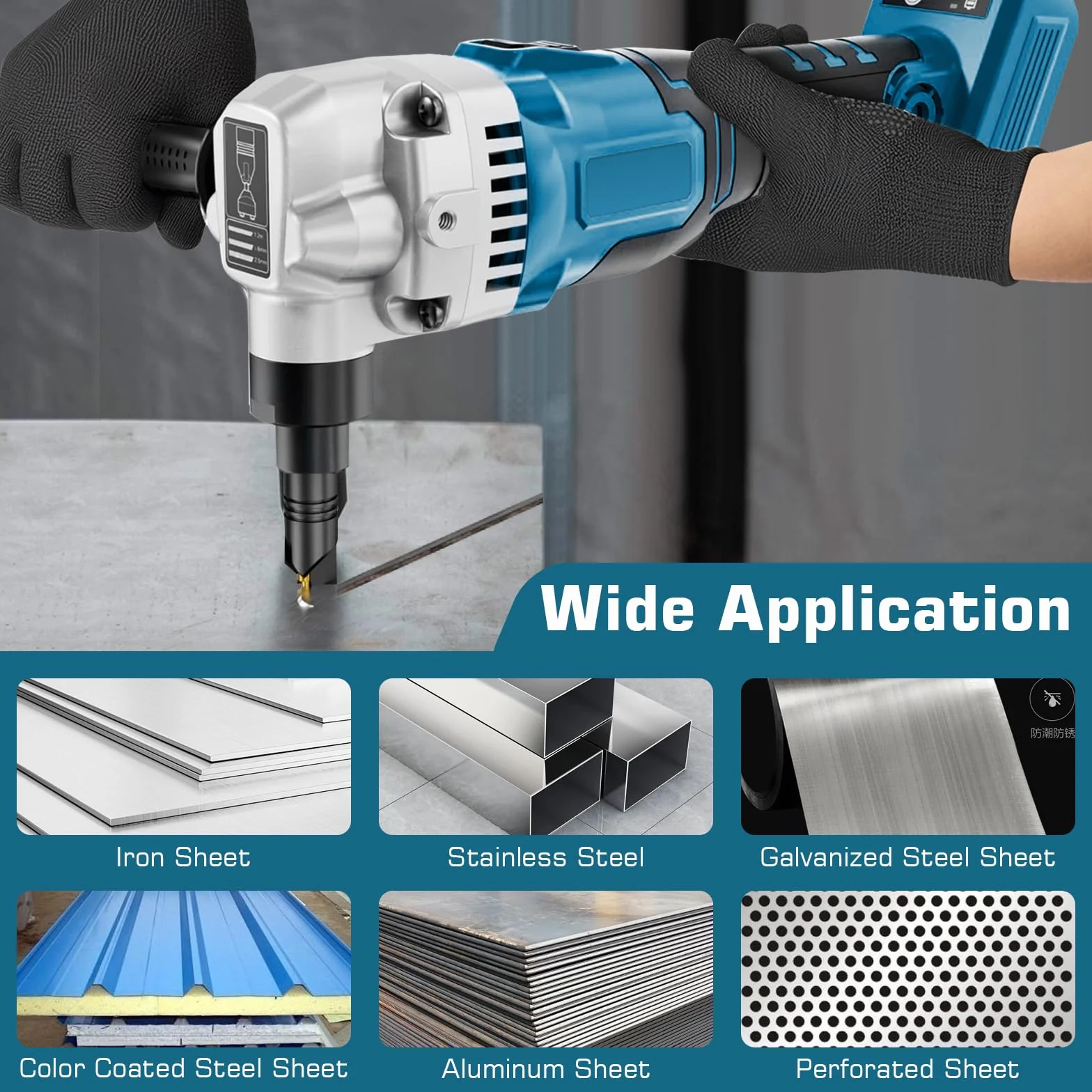 Roditrice per Lamiera a Batteria 950W 1900SPM Compatibile con Makita 18V