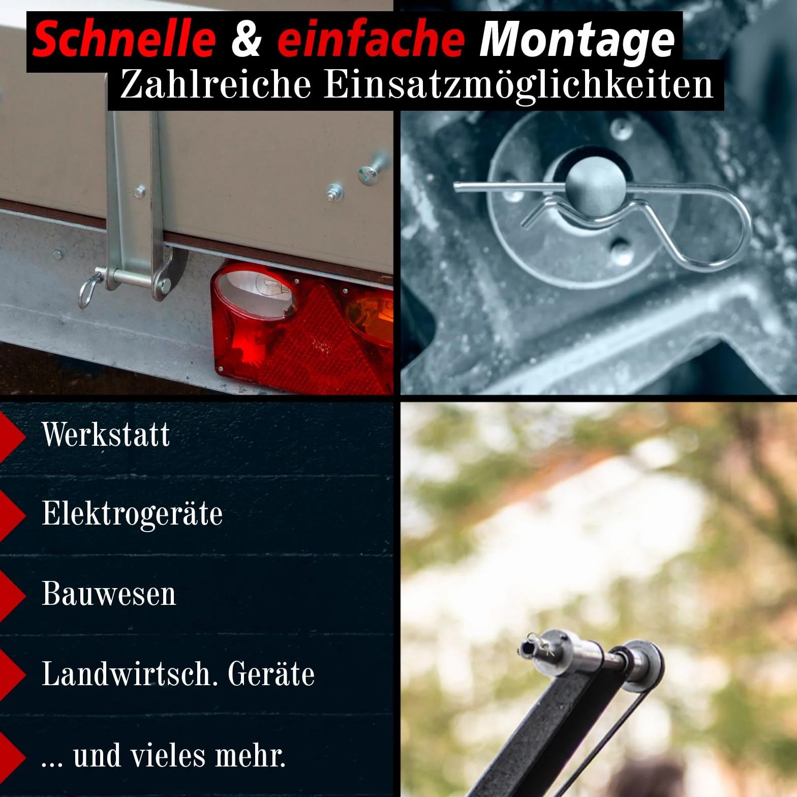 PRIOstahl Perno a innesto con spina elastica 6 x 45 mm 2,0 x 49 mm Bulloni di sicurezza Copiglie