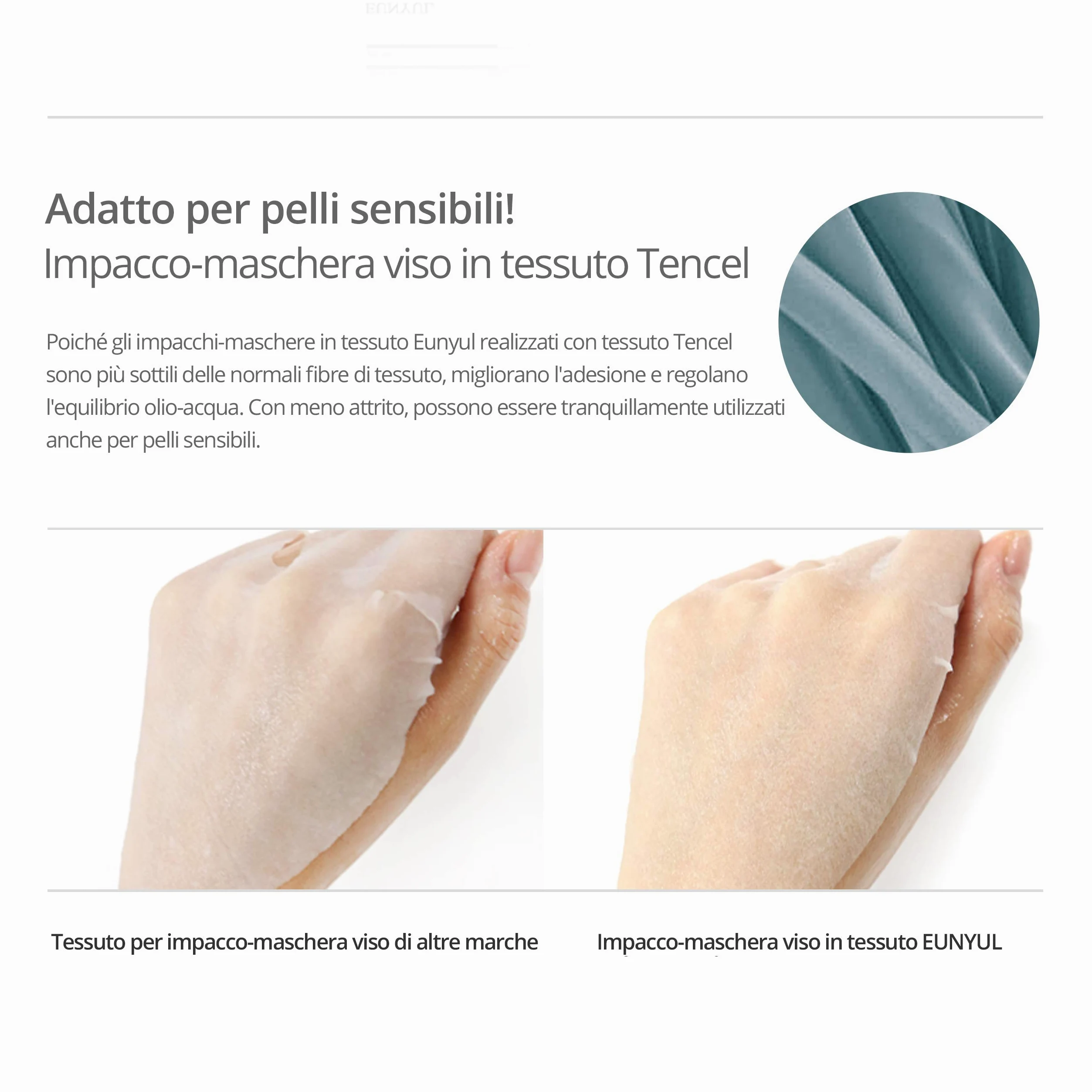 [Confezione da 12] EUNYUL Daily Care Maschera viso in tessuto 12 tipi Cura della pelle coreana & Ingredienti idratanti & naturali per tutti i tipi di pelle