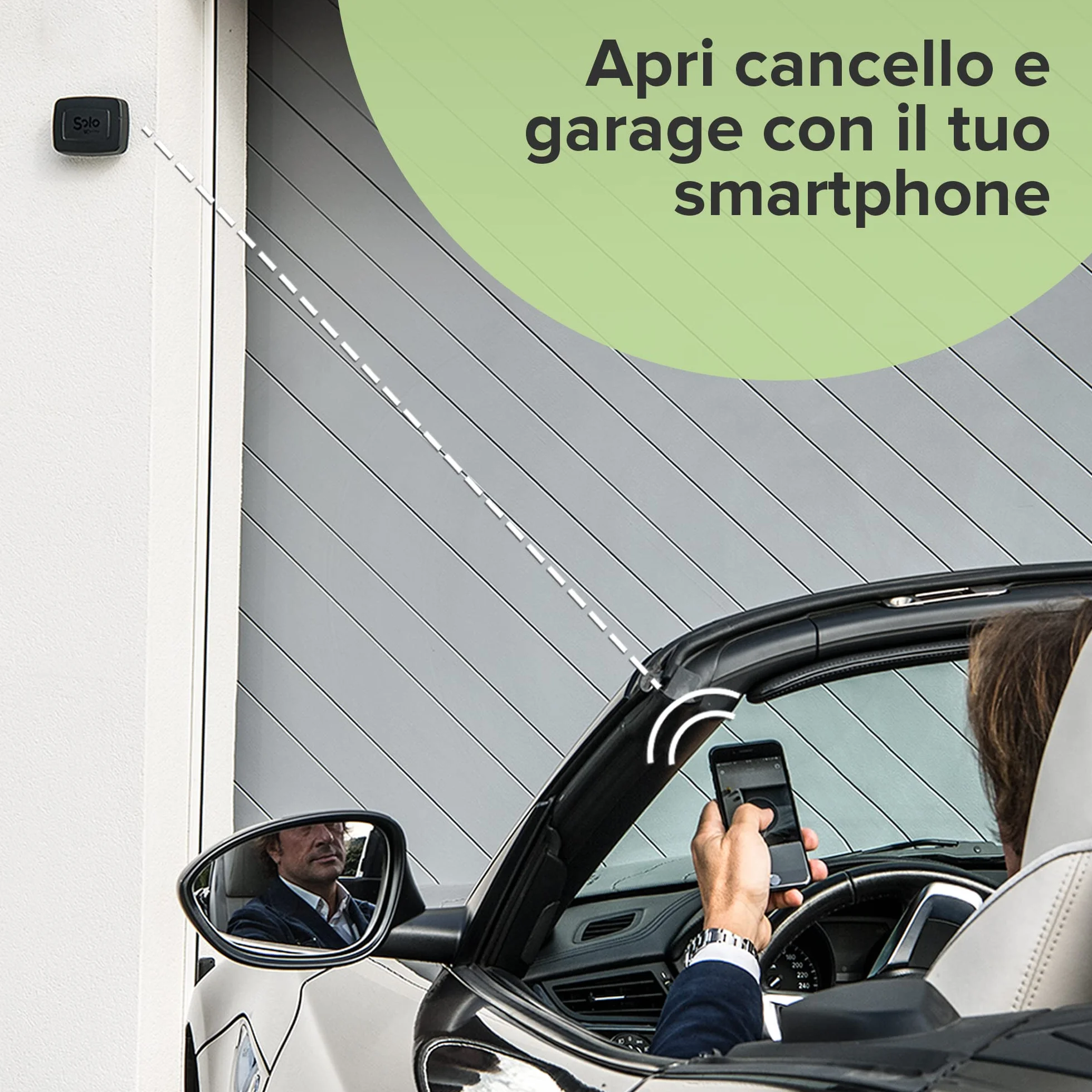 1Control SOLO Apricancello da Smartphone – Apri Cancello e Garage con Telefono e Smartwatch – Bluetooth, Rolling Code, Made in Italy