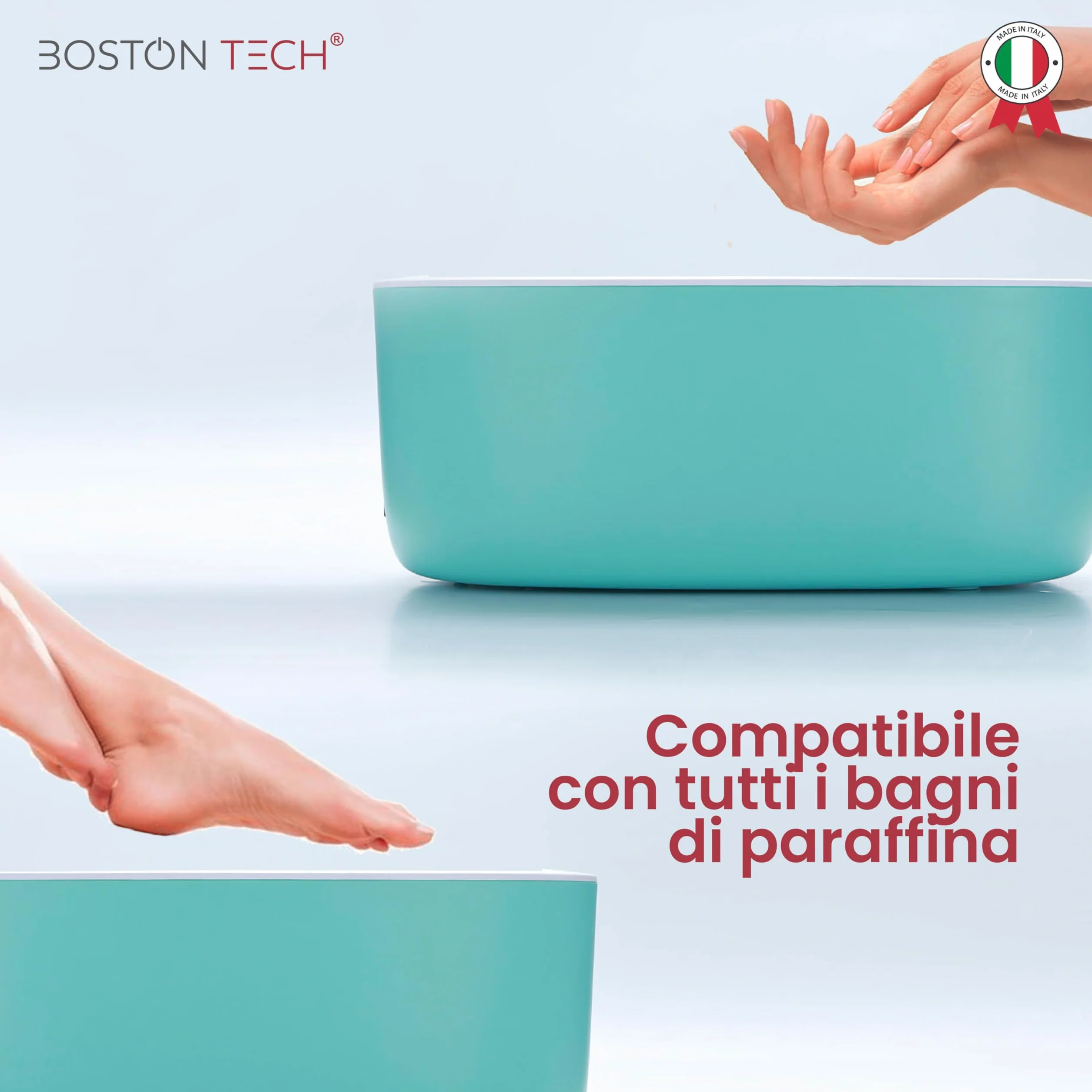 Paraffina Boston Tech per mani e piedi, riabilitazione antiossidante, trattamento di artrite e osteoartrite, idrata e nutre, confezione da 2 blocchi x 500 g Neutro