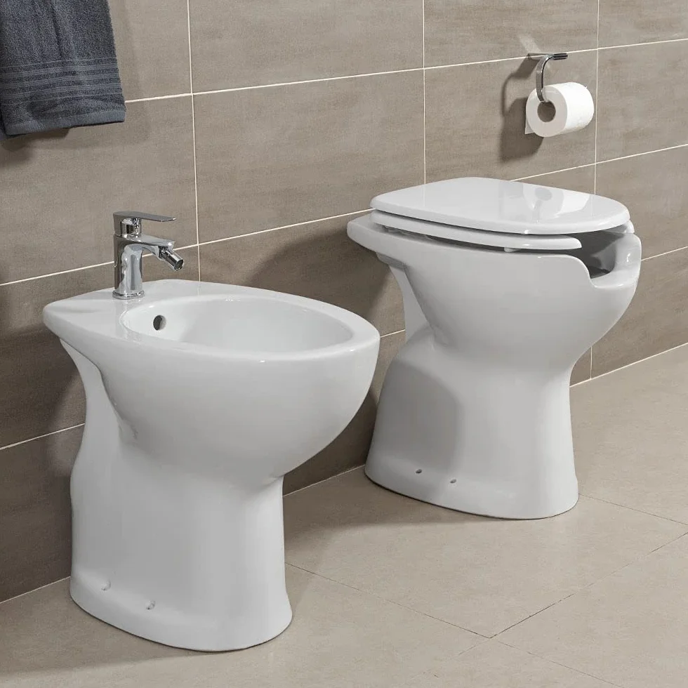 Water per disabili con apertura frontale H. 51 cm ceramica bianca lucida