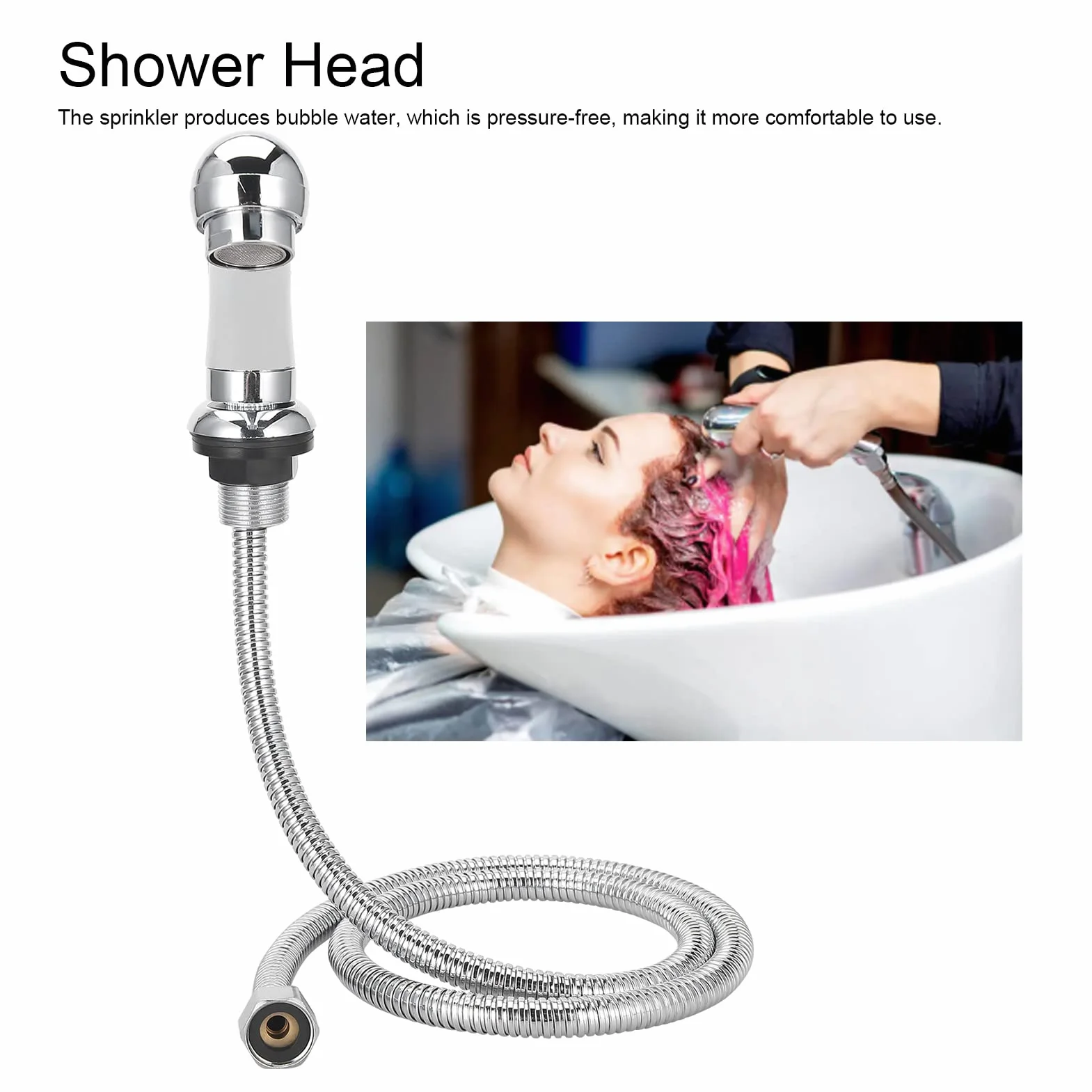 Soffione Doccia Palmare, Rubinetto per Lavabo Soffione Doccia Ugello per Tubo Flessibile per Shampoo da Salone Ciotola da Letto per Lavare I Capelli