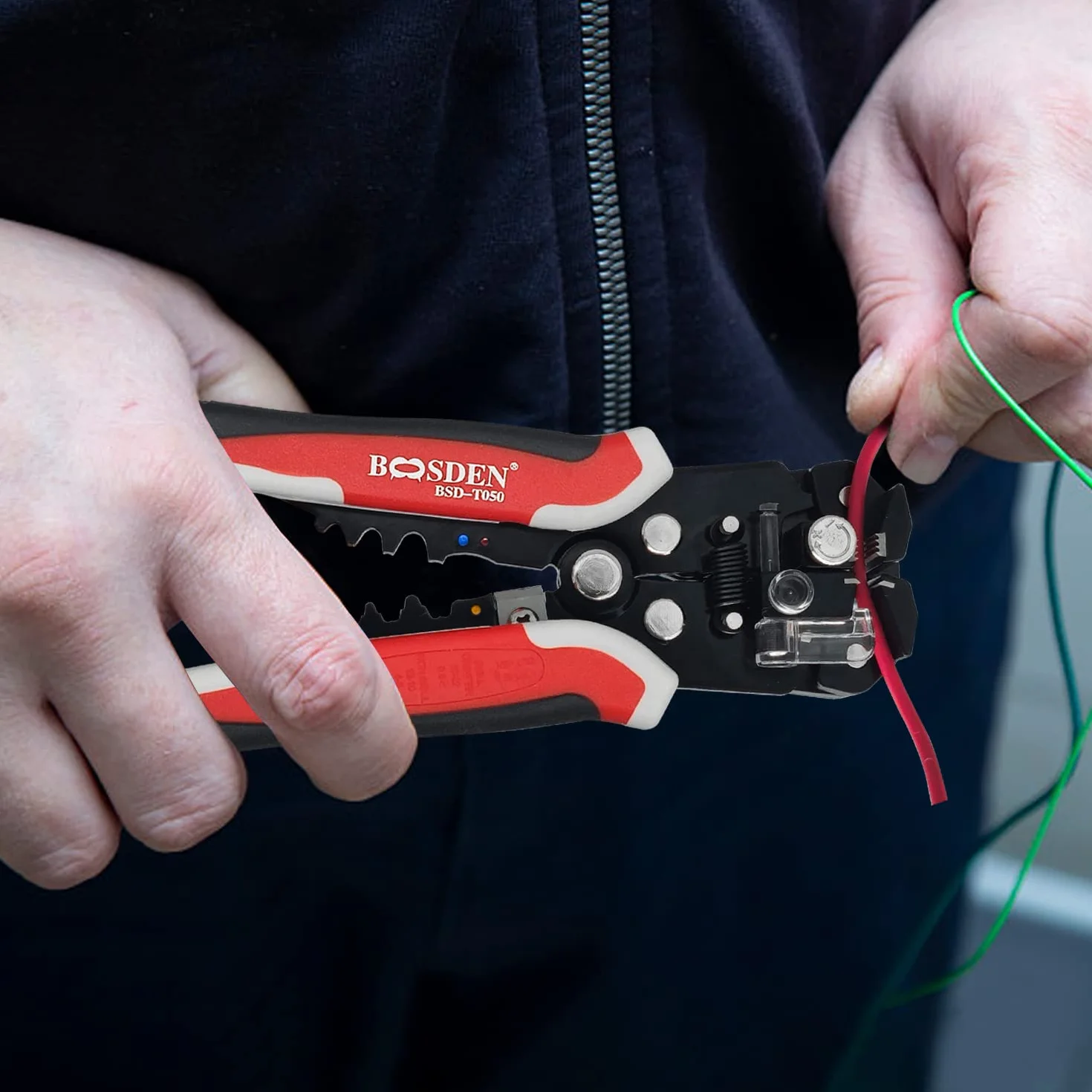 BOOSDEN Pinza Spelafili Automatica 3 in 1 Spelacavi Multifunzione 0.2-6mm² 24-10 AWG