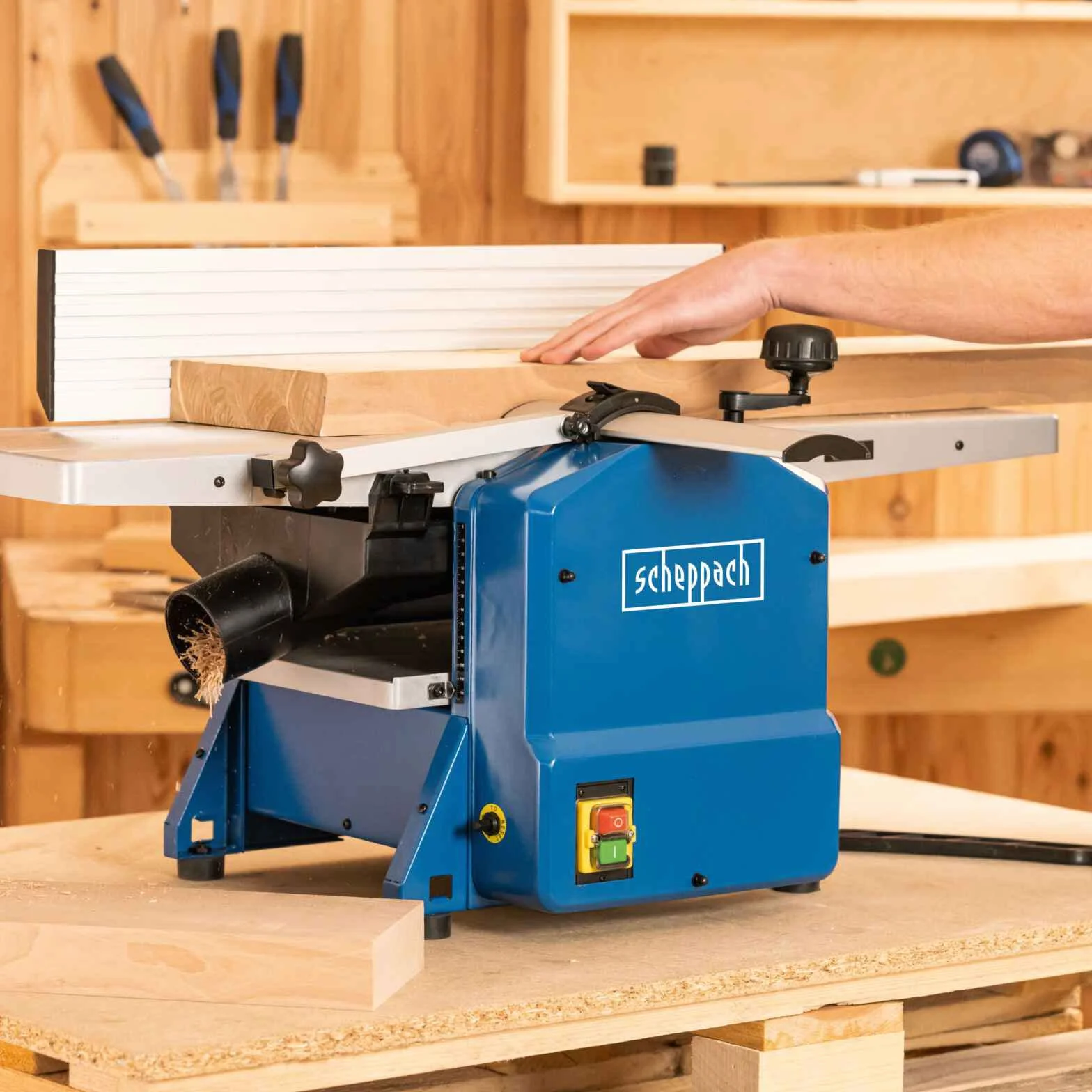 Scheppach HMS1070 Pialla Filo Spessore Combinata Legno 1500W 254MM