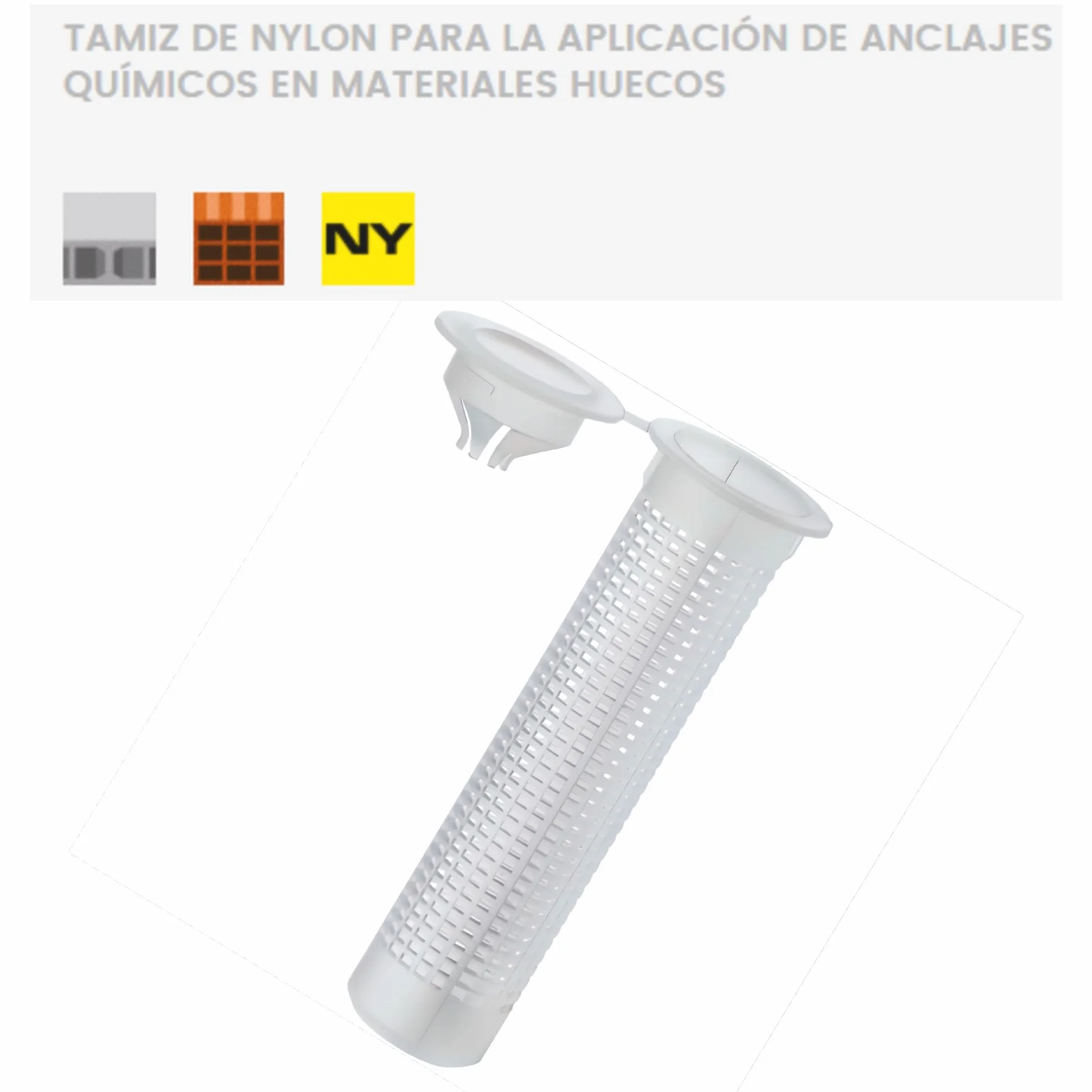 BricoLoco Setaccio nylon ancoraggio chimico 16 x 130 mm M-10/M-12