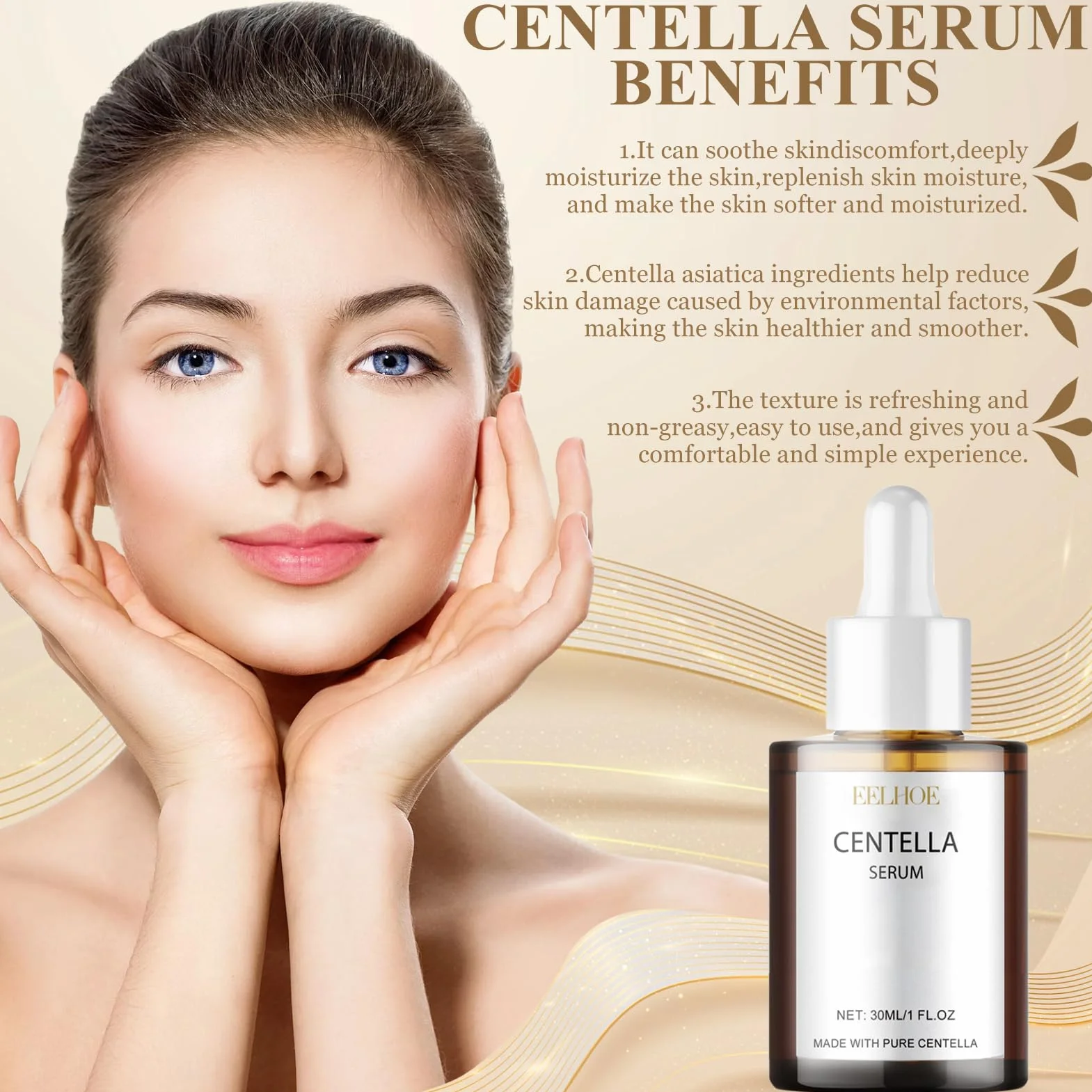 2 Pezzi Centella Cleansing Oil + Siero, Light Cleansing Oil, Siero Centella Madagascar, Delicato e Leggero, per Pelli Sensibili e a Tendenza Acneica