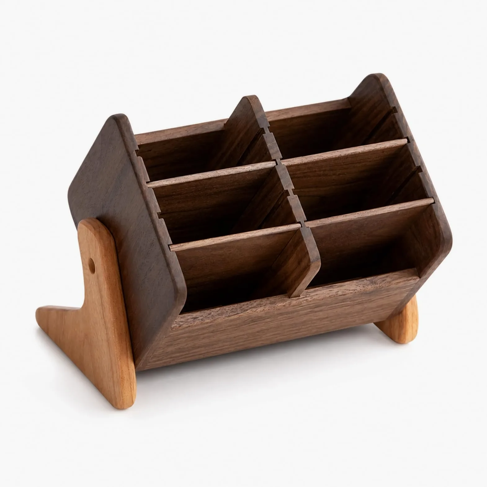 Scatola Porta Trucchi in Legno Salvaspazio Organizzatore da Scrivania Multiuso Portaoggetti per Toeletta, Bagno