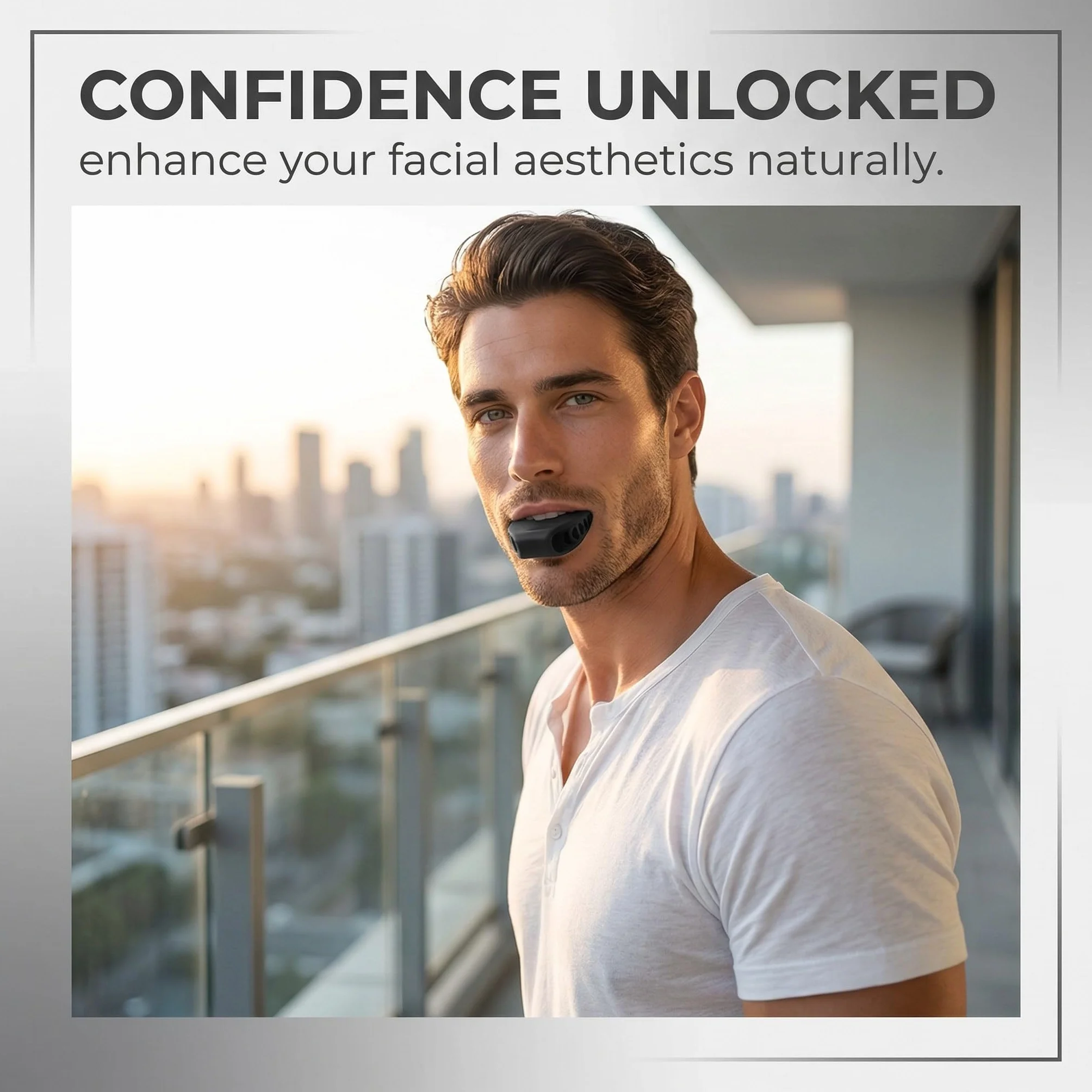 Jawline Trainer, Allenatore per Mascella, Trainer per Uomo e Donna, Esercitatore per Muscoli Facciali, Definizione della Linea della Mascella, Allenamento Mascellare