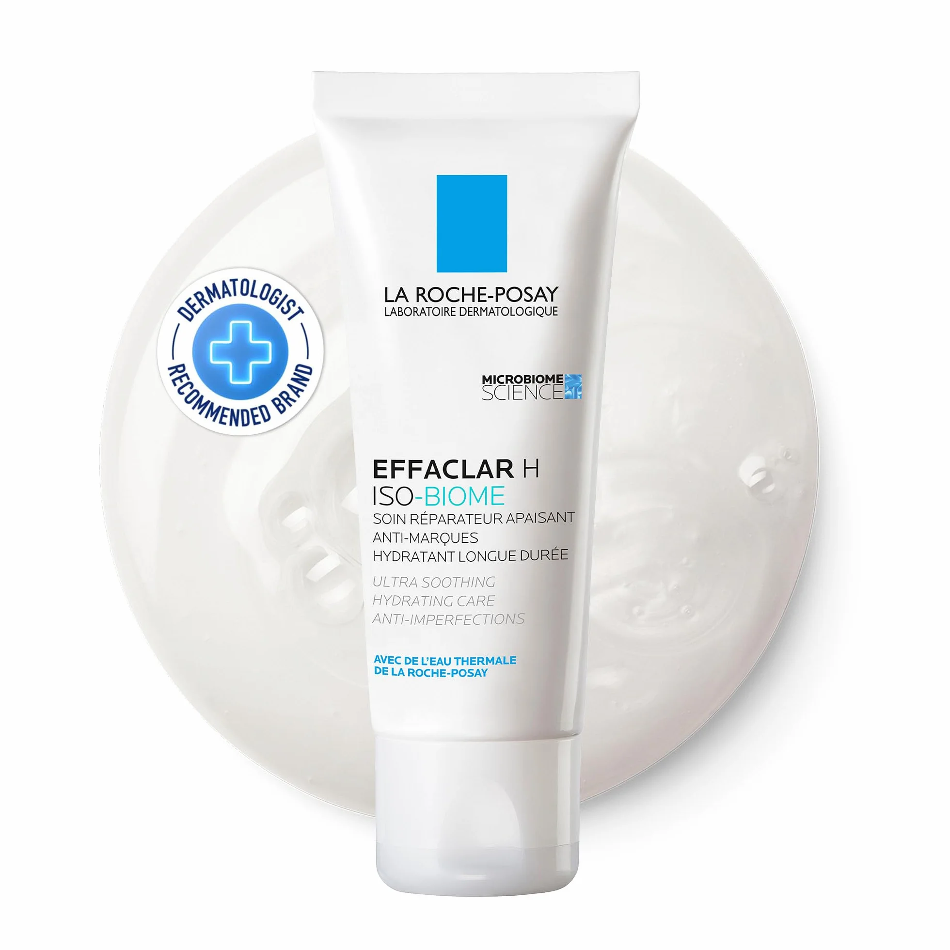 La Roche Posay Effaclar H Iso-Biome, Trattamento Idratante Ultra-Lenitivo, Per Pelli Grasse, Azione Fortificante, Riduce le Imperfezioni, Con Niacinamide, Estratto di Orellana e Acqua Termale, 40 ml