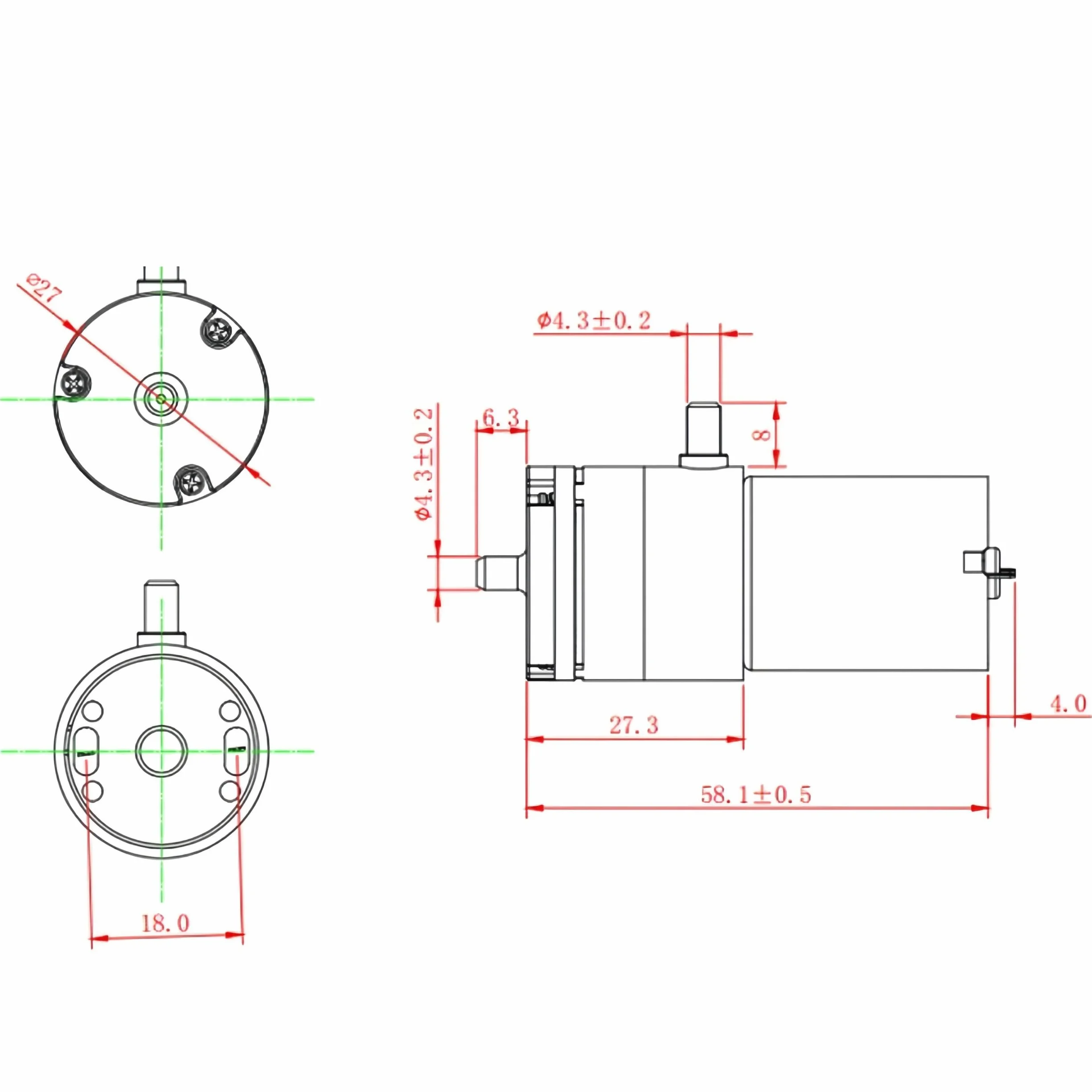 DEWIN Mini Pompa Aria DC 12V Micro Pompa a Vuoto per Acquario