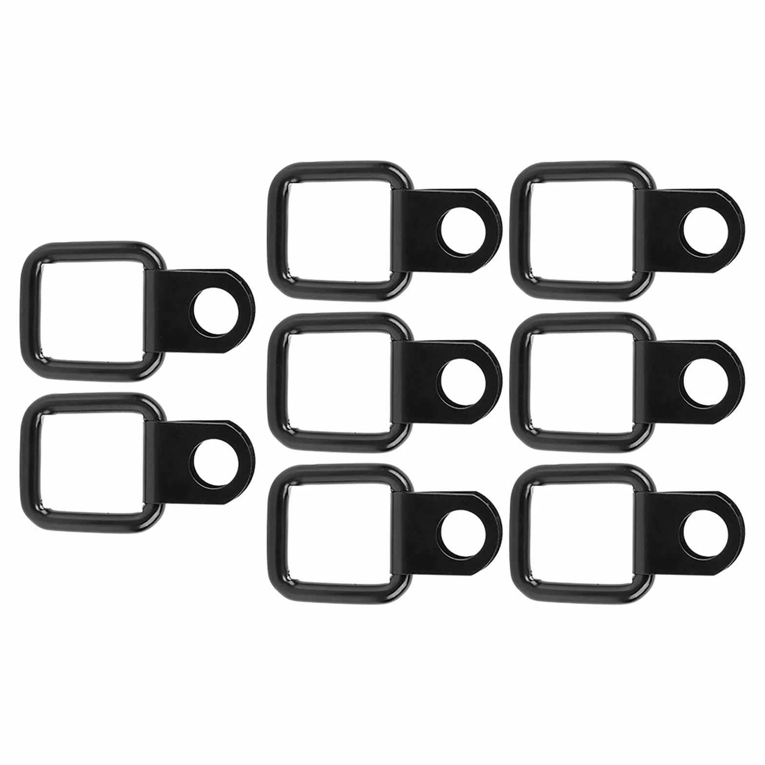 Ancoraggio ad anello a D 8 pezzi per Wrangler JK YJ TJ JKU 2,8 x 4,8 x 0,4 cm
