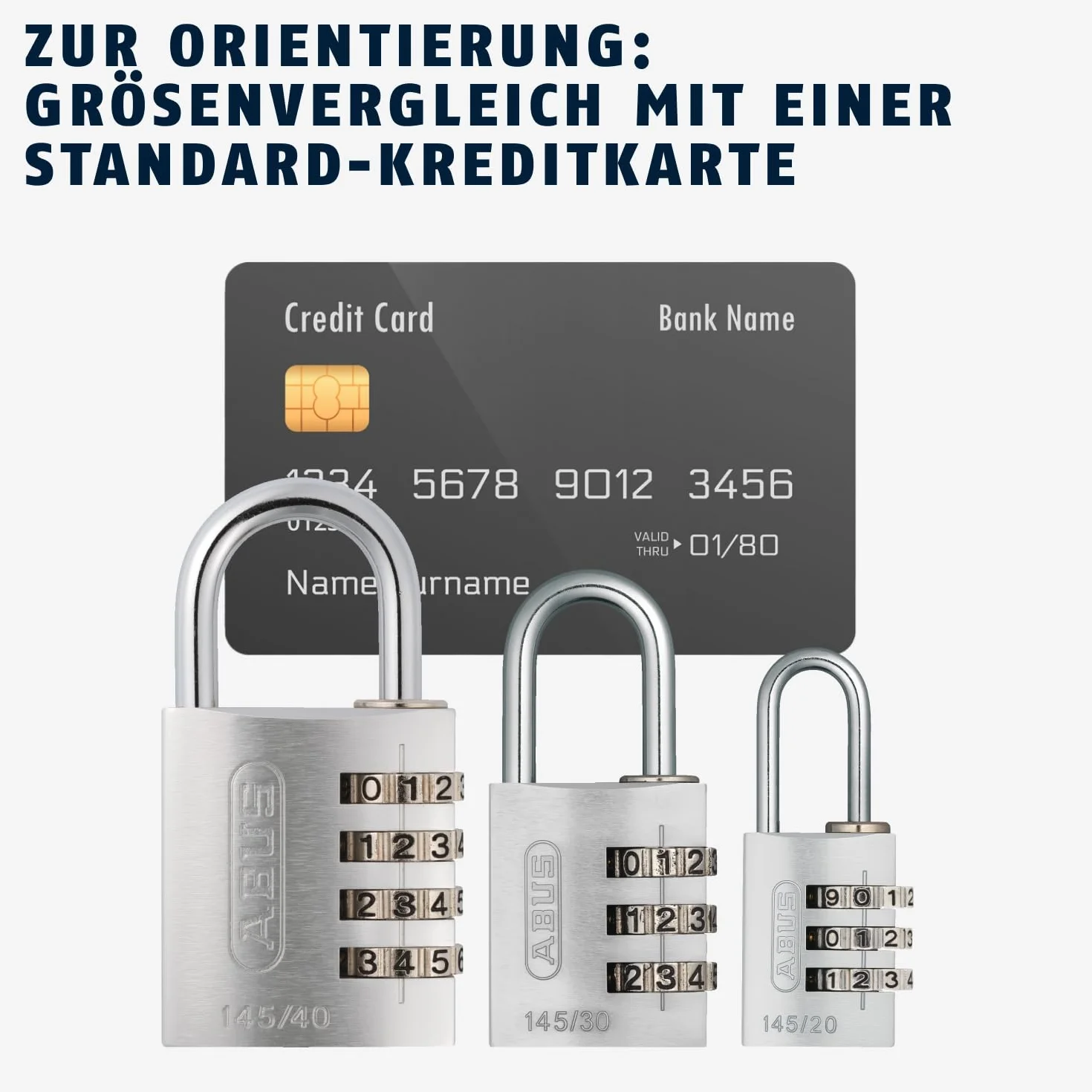ABUS Lucchetto a Combinazione 145/40 Rosso - Lucchetto in Alluminio con Codice Numerico Regolabile, Livello di Sicurezza 4