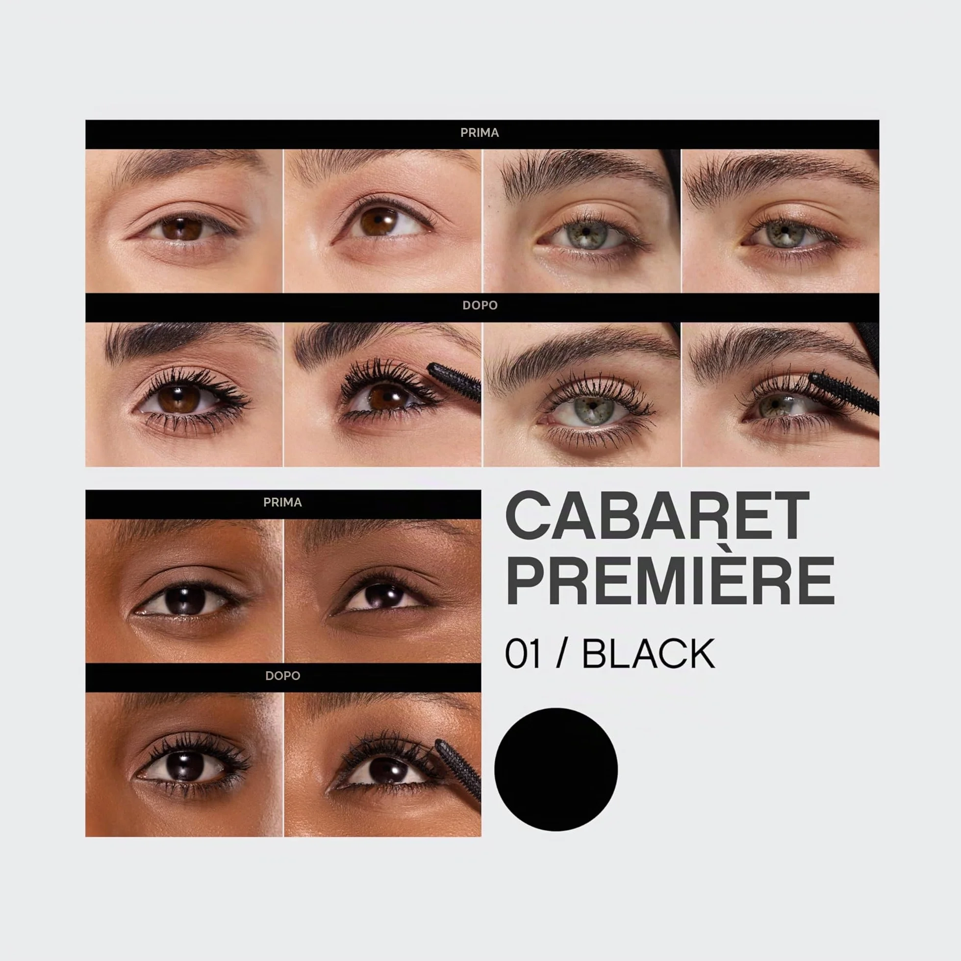 VIVIENNE SABO Artistic Volume Mascara 9 ml | Cabaret Premiere | Colore Nero | Per uno Sguardo Seducente e Irresistibile con Effetto Wow | Ciglia Perfettamente Separate e Senza Grumi, Lunga Durata