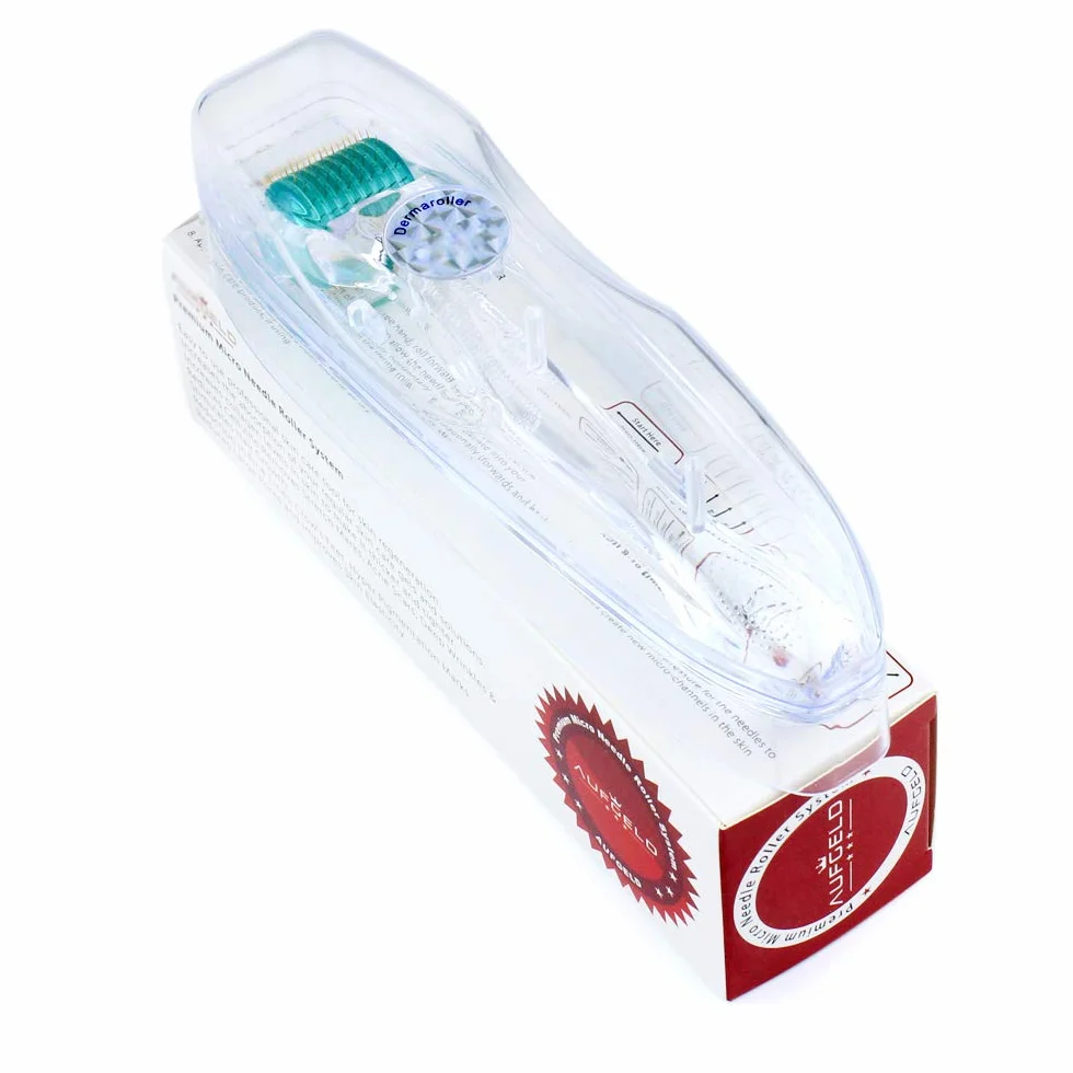 AG192 Dermaroller 1.5mm con micro-aghi in titanio per la cura della pelle, per le rughe del viso, perdita di capelli, smagliature, ricrescita dei capelli, kit per microneedling