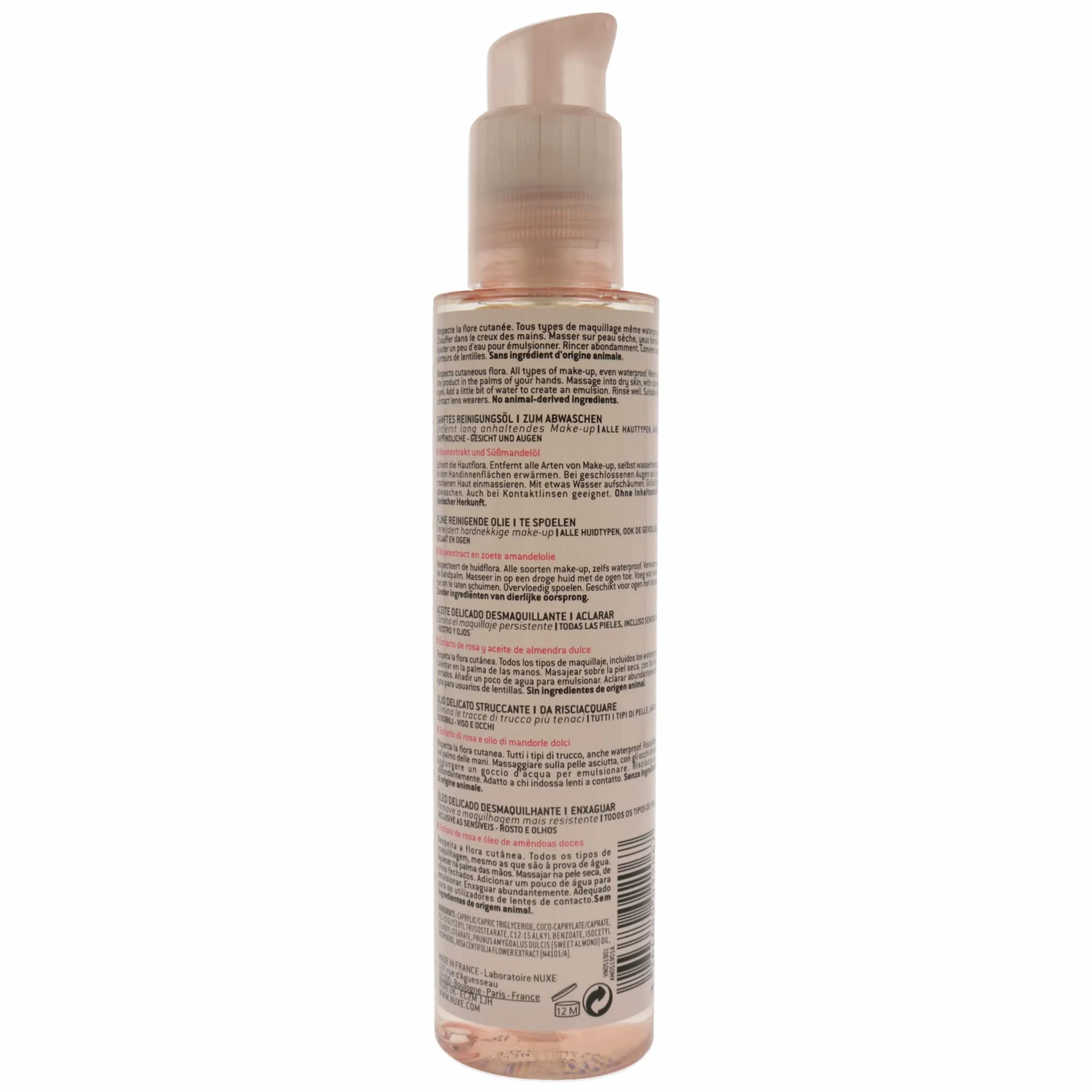 Nuxe Very Rose Huile Délicate Demaquillante, per Rimozione trucco, 150 Ml