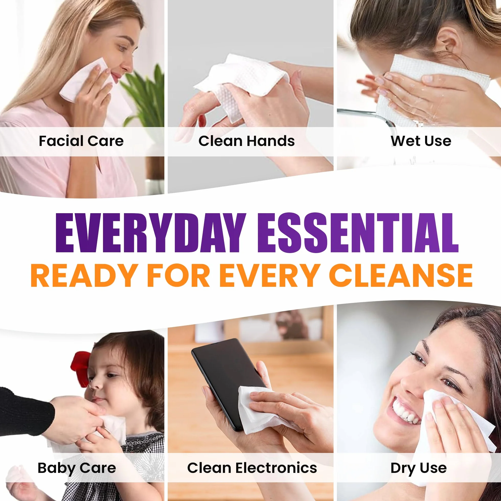 Cleansing Wipe Bundled with eos Shea Butter Lotion – Vanilla Cashmere Moisturizer for Dry Skin, 16 fl oz - By Luxpaks