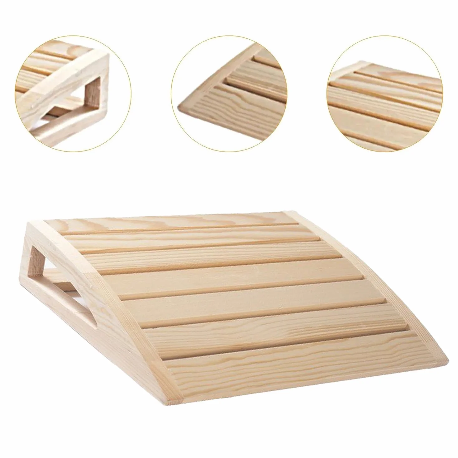 Poggiatesta sauna in legno 2 pezzi cuscino ergonomico per sauna