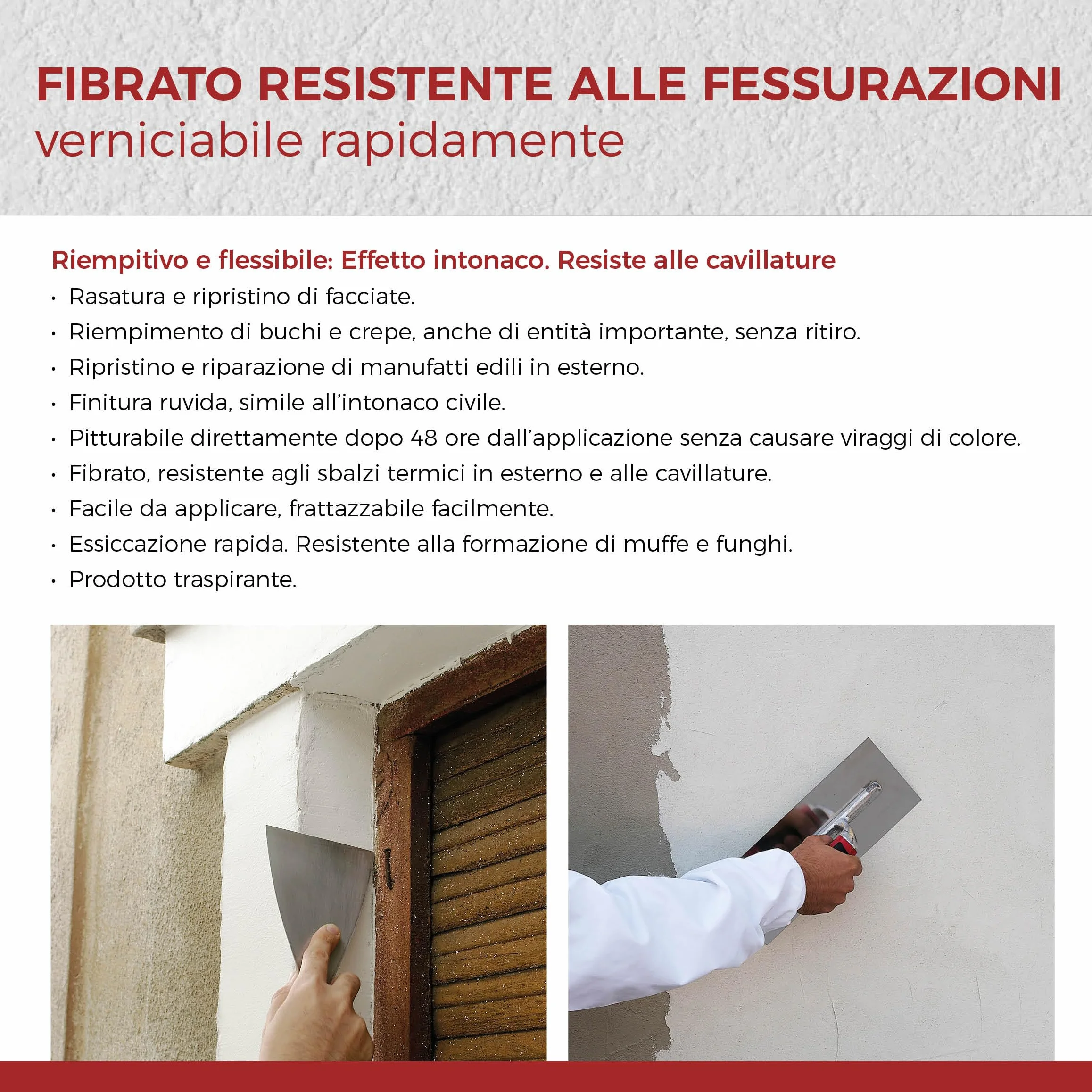 AGUAPLAST SR5 Ruvido Bianco Stucco Rasante Fibrato 1,5kg