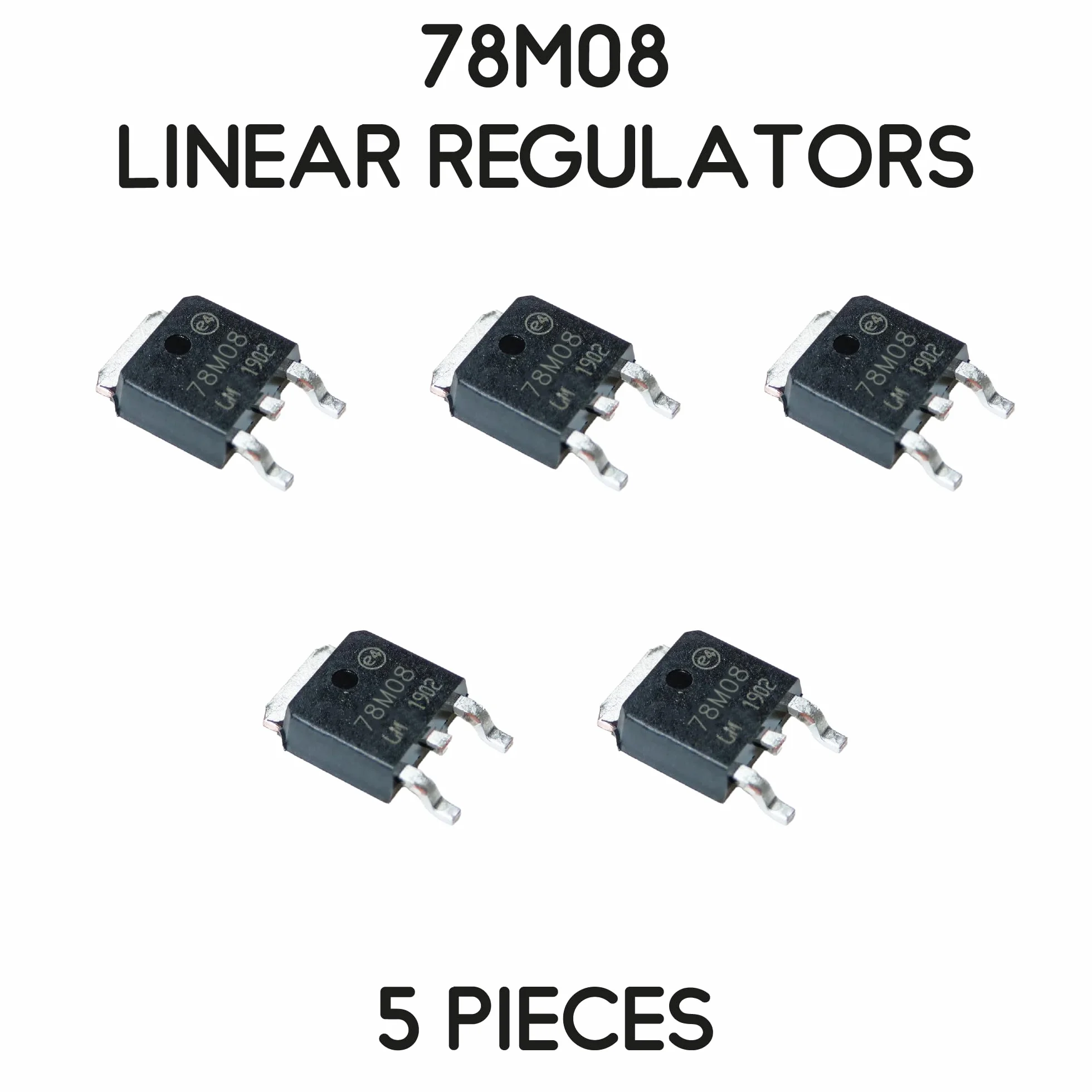 Regolatori di tensione 8V 700mA 7808 78M08 TO-252 DPAK 5 pezzi