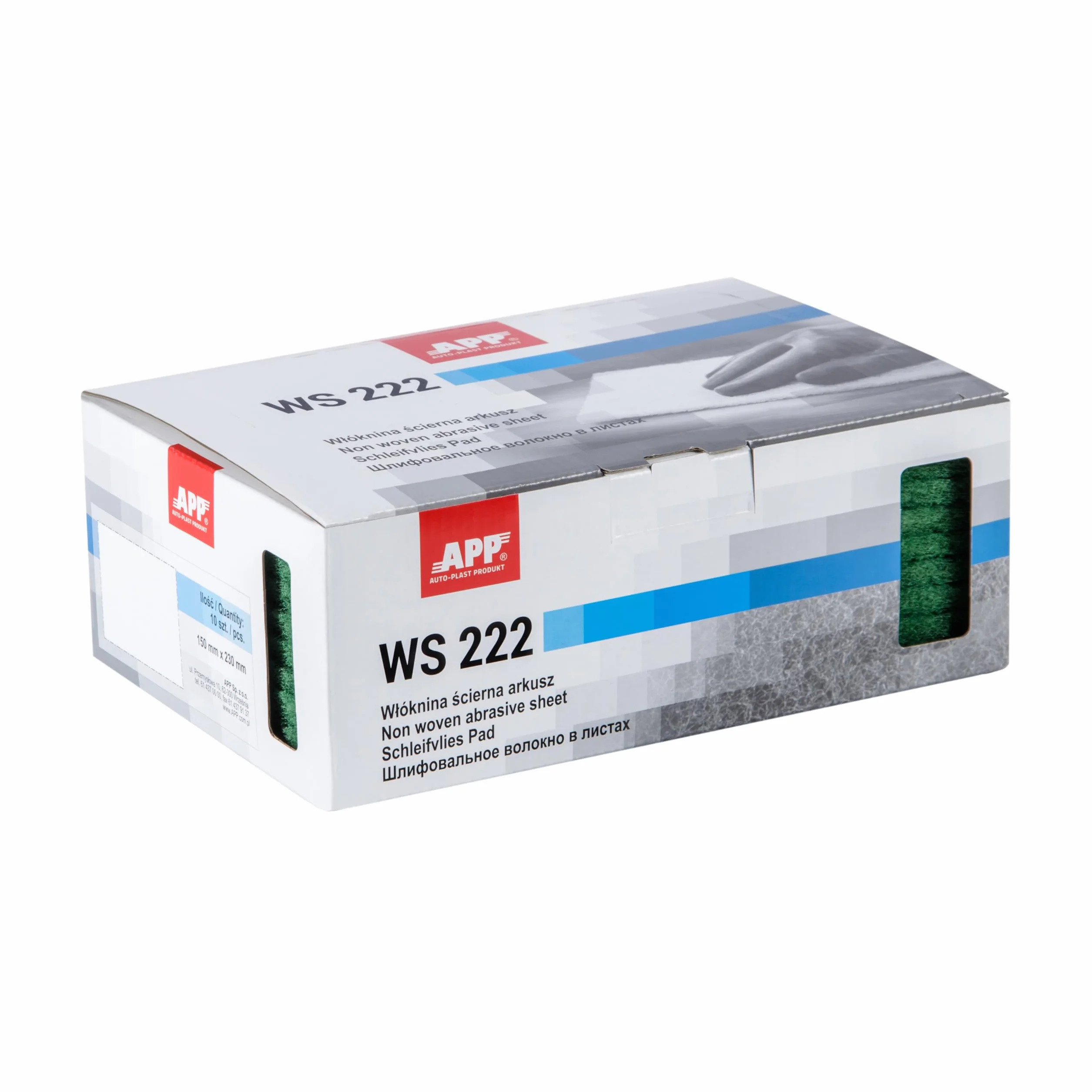 Carta abrasiva in tessuto non tessuto 150 x 230 mm grana grossa 240-280 lotto da 10 verde per levigatrici su legno metallo acciaio inossidabile