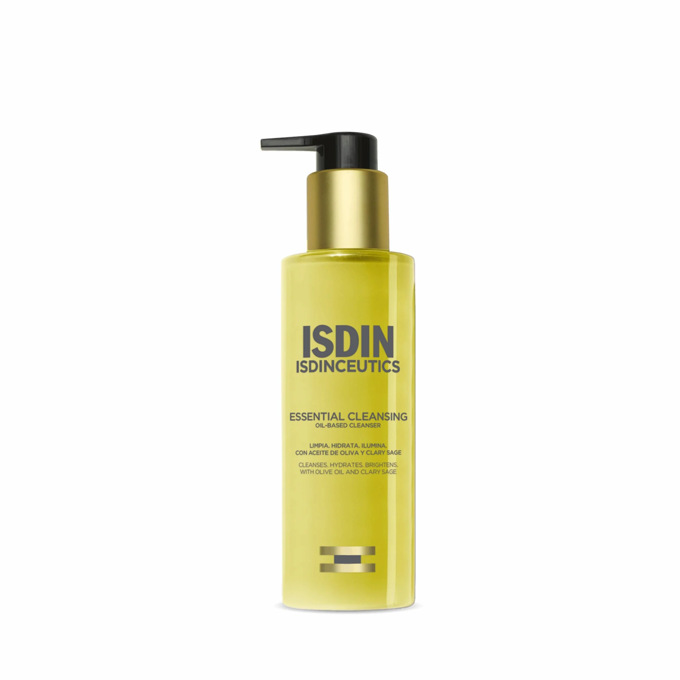 ISDIN Isdinceutics Essential Cleansing 200 ml | Olio Detergente Viso Delicato e Leggero, Texture Olio-in-Latte | Rimuove Trucco e Crema Solare | 85% di Ingredienti di Origine Naturale