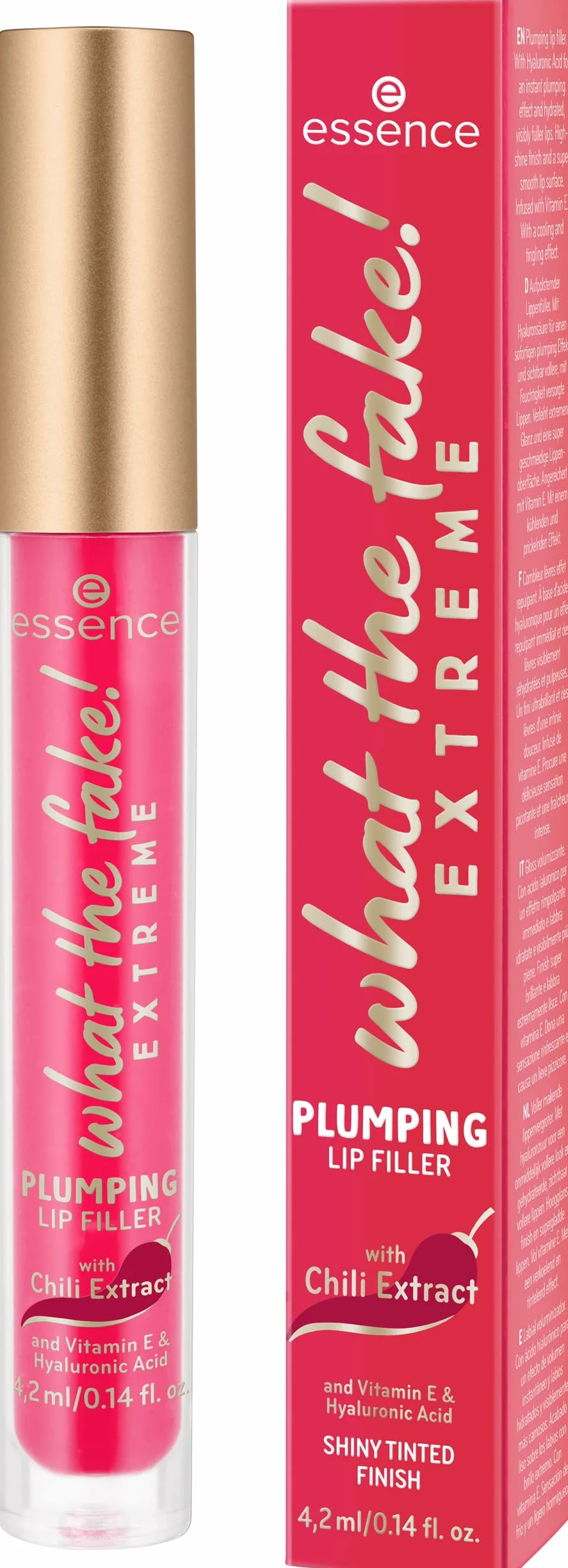 essence what the fake! EXTREME PLUMPING LIP FILLER, idratante, levigante, con vitamine, lucida, luminosa (4.2ml)
