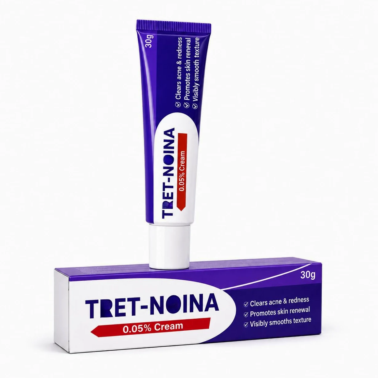 Crema Tret-Noina 0,05%, idratante viso per la riduzione delle rughe