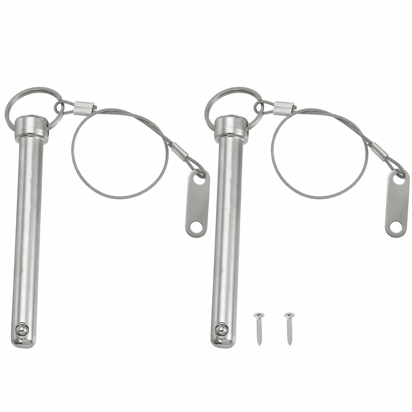 PATIKIL Perno A Sgancio Rapido 1/2"(12mm) Acciaio Al Carbonio 2pcs Bimini Top Filo Per Marine Argento