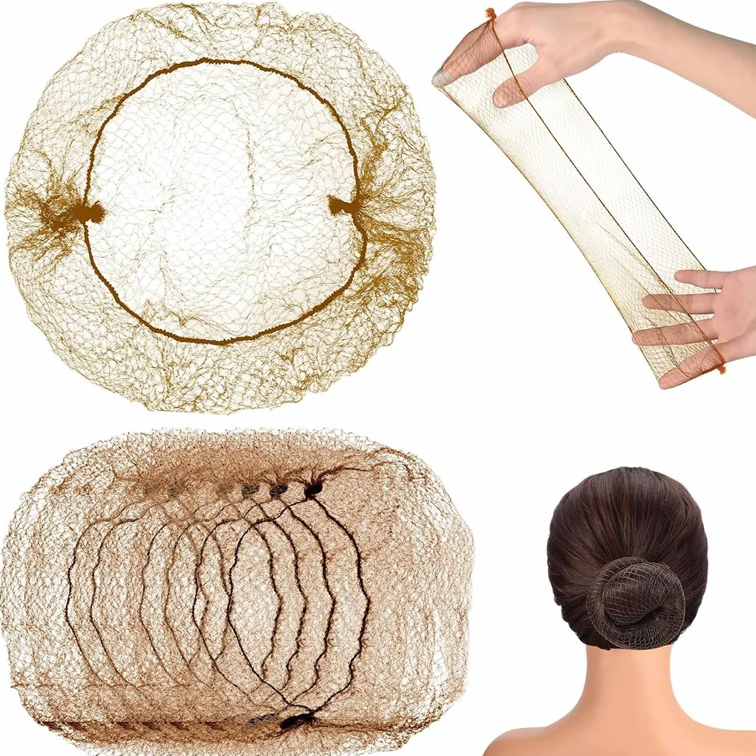 30 Retine per Capelli Chignon Bambina Elastiche - Invisibili e Marroni. Ideali per Infermiere, Ballerini e Hostess di Compagnie Aeree. Scegli la comodità e lo stile con le nostre Retine per Capelli.