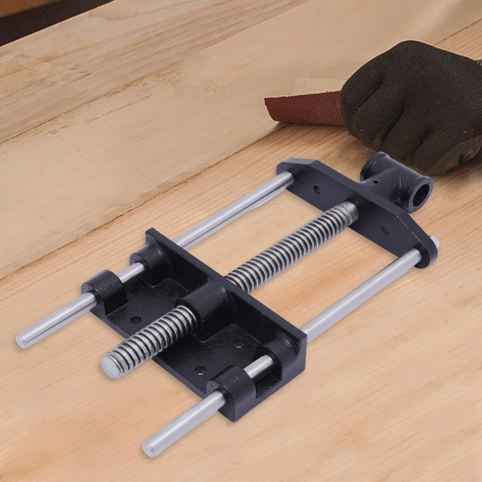 Morsa da 7 pollici in legno, morsa da tavolo, pinza anteriore per pialla