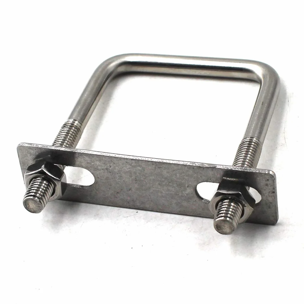 Cavallotto a U quadrato in acciaio inossidabile 304 M8 x 40 mm x 65 mm confezione da 2