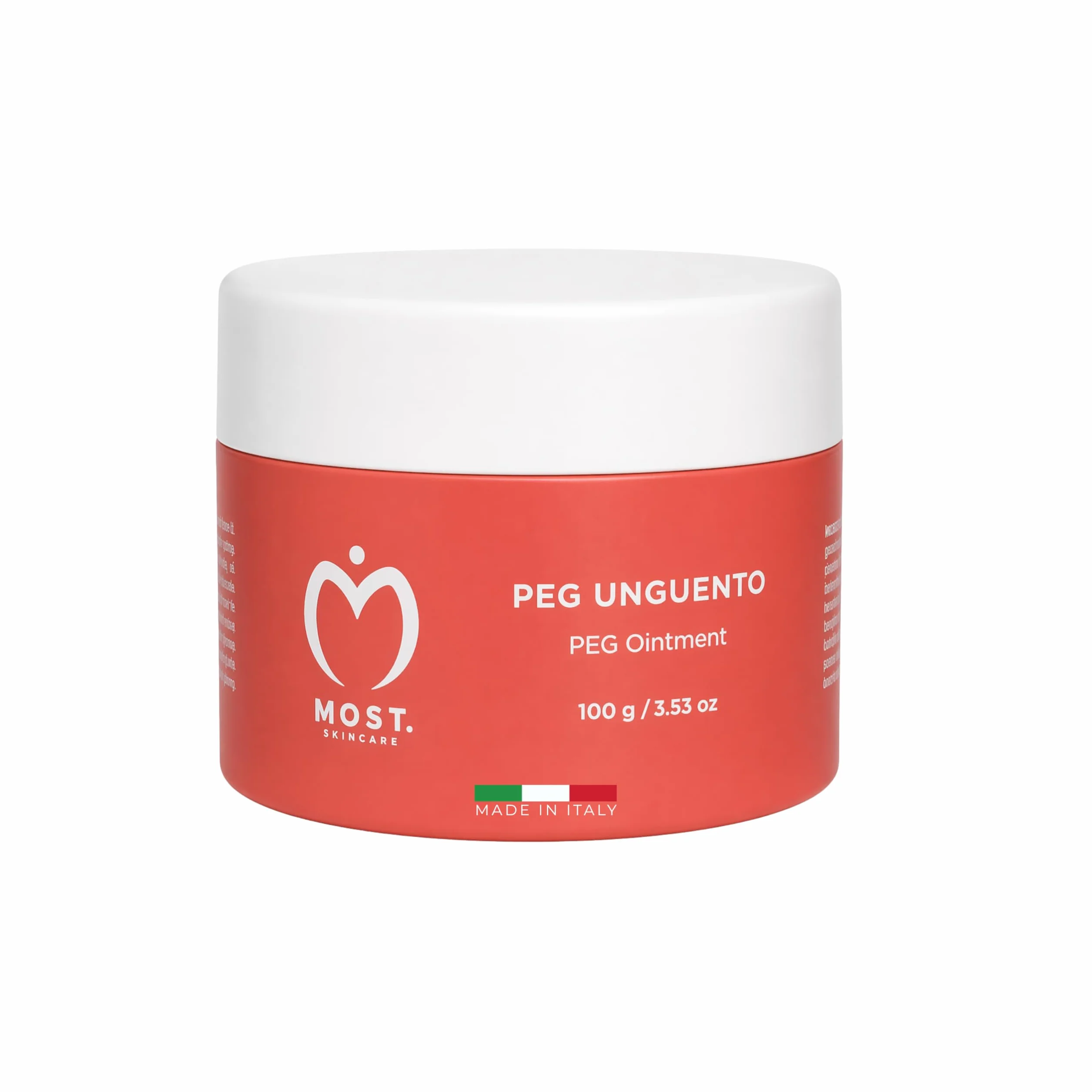 MOST - PEG Unguento Viso e Corpo Bambini e Adulti Lenitivo e Protettivo, Diminuisce Rossori e Stimola Processi di Riparazione Cutanea in Ragadi, Scottature Lievi, Cicatrici, Dermatite Atopica, 100 ml