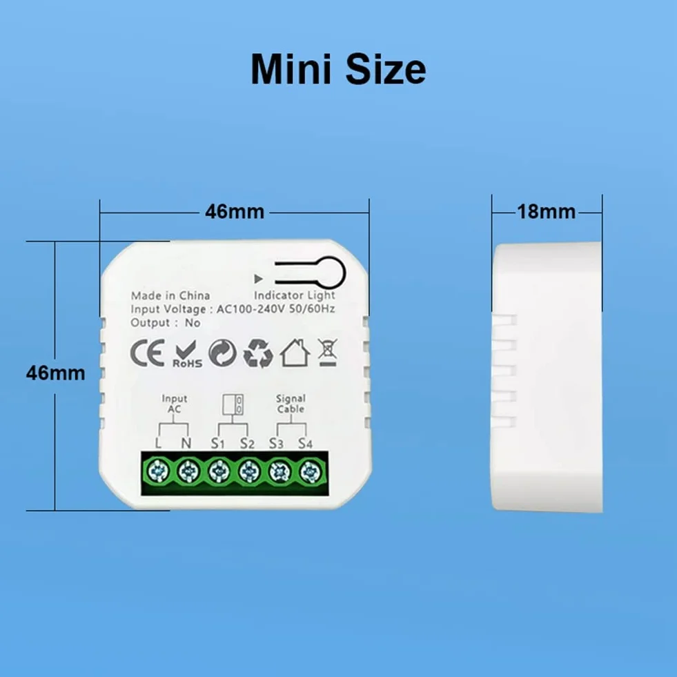Controller Apri Porta Garage Tuya Smart ZigBee con Supporto App Sensore per Home EU