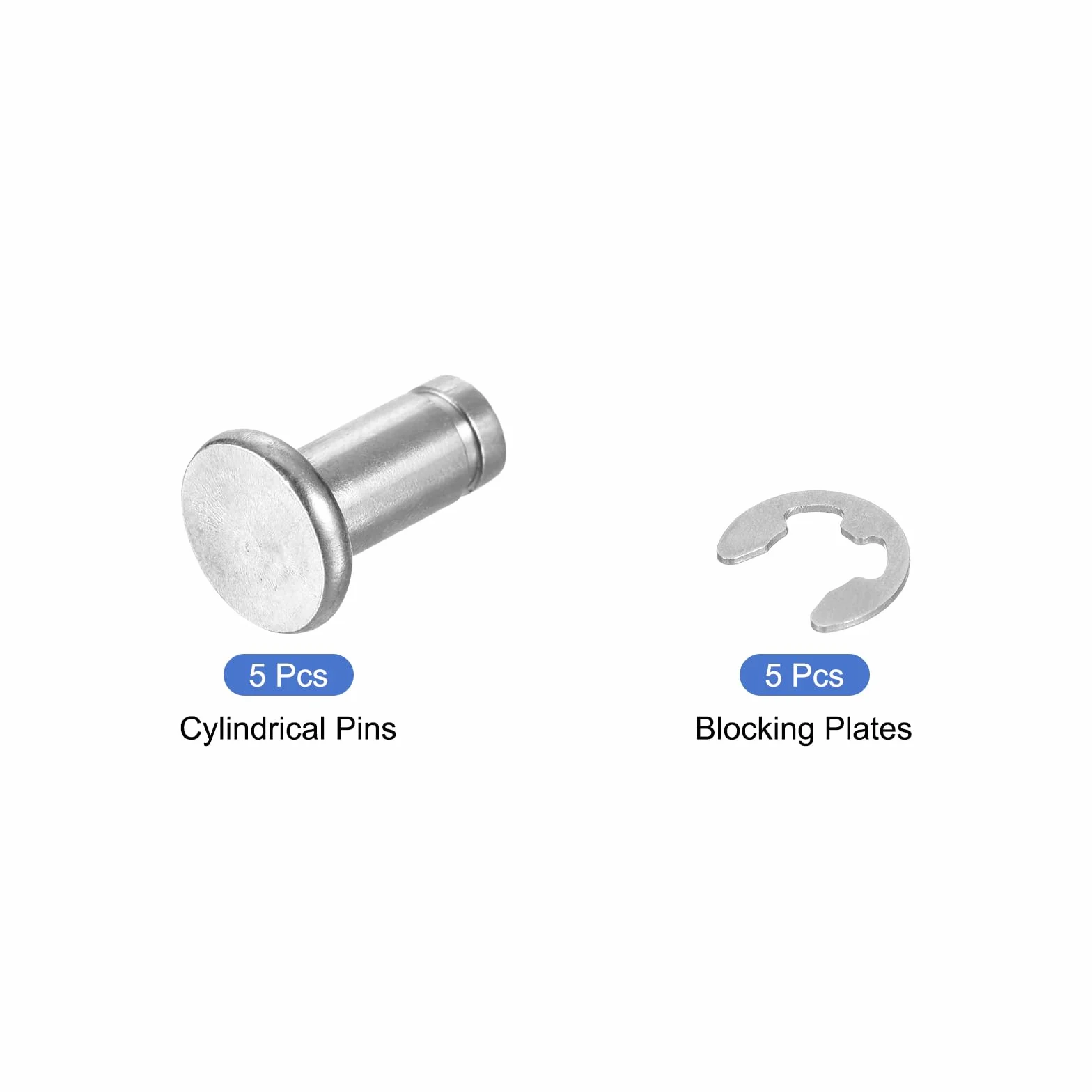 QUARKZMAN 5Set M6x12mm Perno Posizionamento Cilindrico Elastico Acciaio Inossidabile 304, Argento