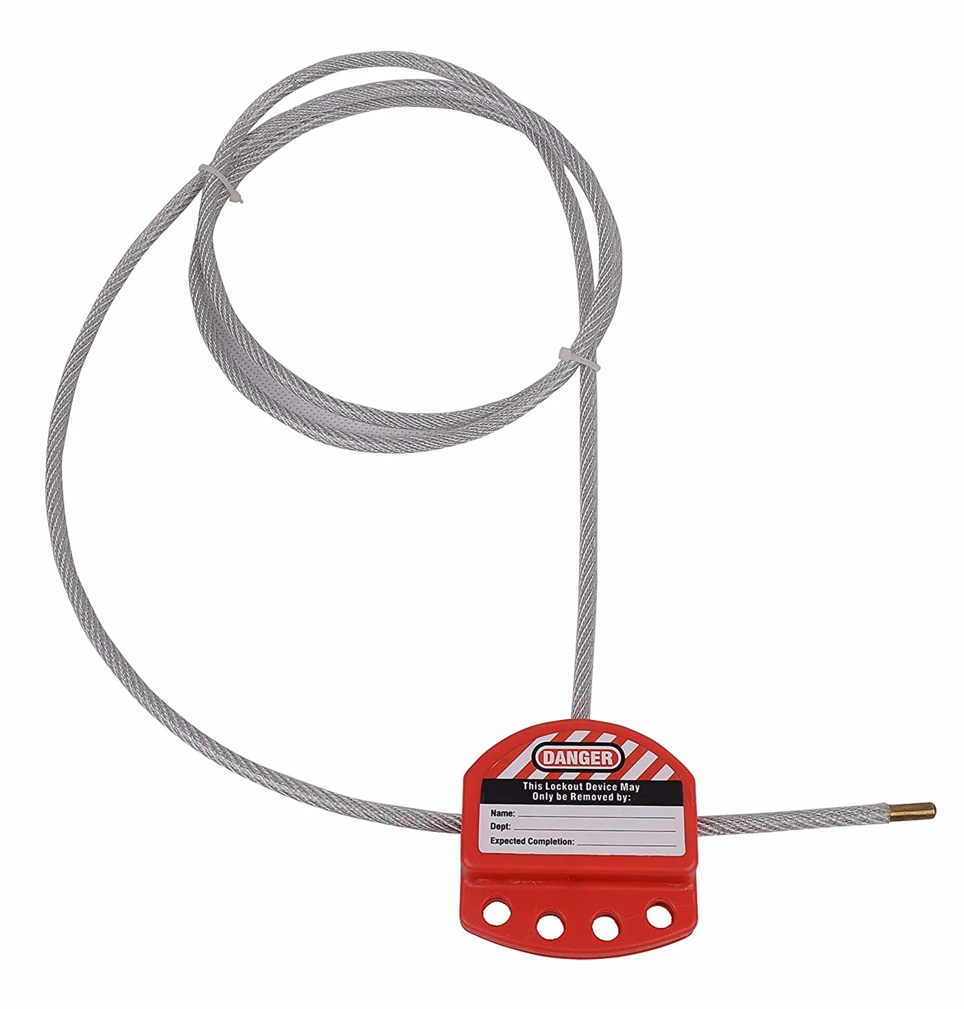 POFET Bloccaggio cavo Tagout rosso Lockout regolabile acciaio Vinile rivestito