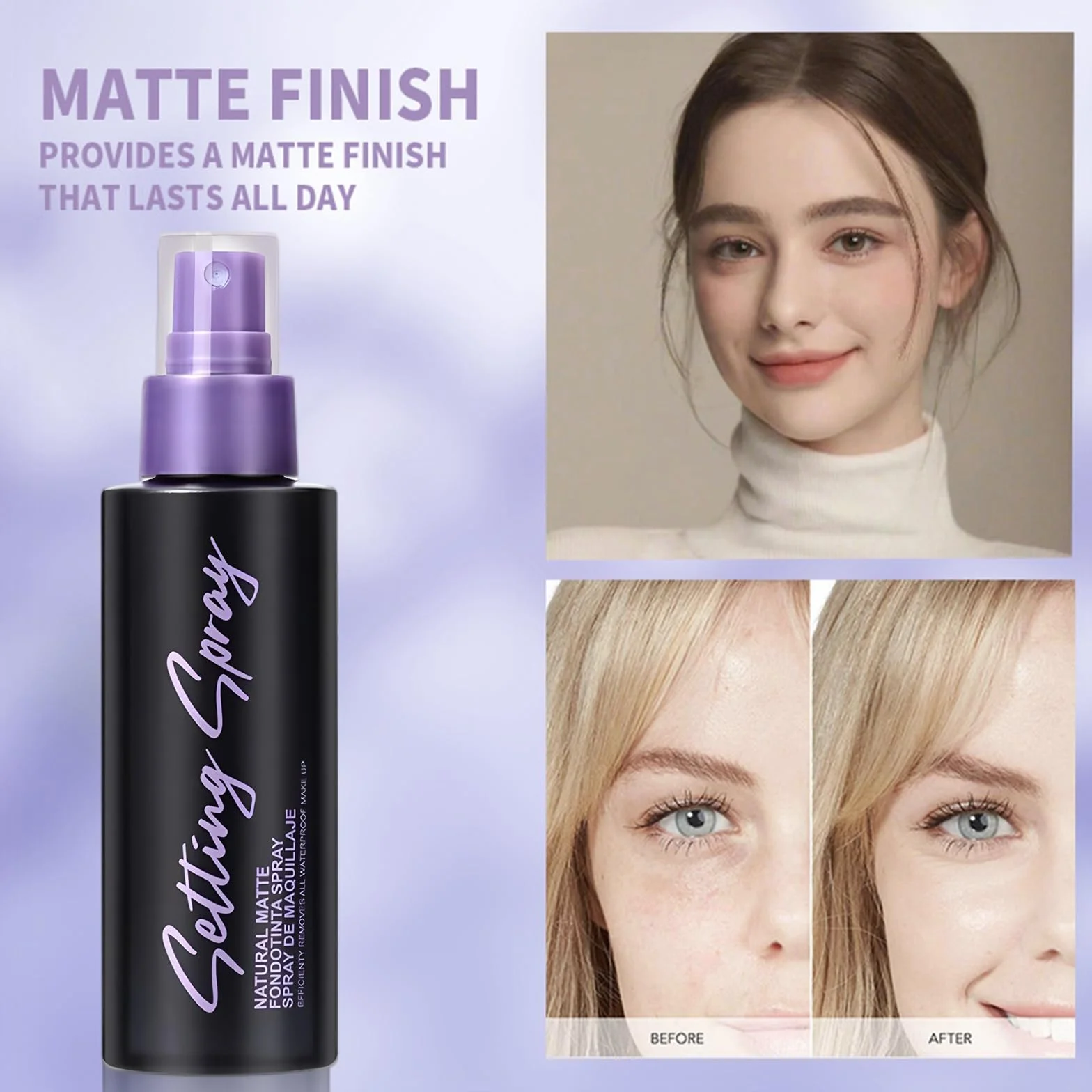 Makeup Setting Spray, Last Keep It Make-Up Fixing Spray, Fissante per il Make-Up, No Transfer, Ad Asciugatura Rapida, A Prova di Sudore e Umidità, Rinfrescante, Idratante,