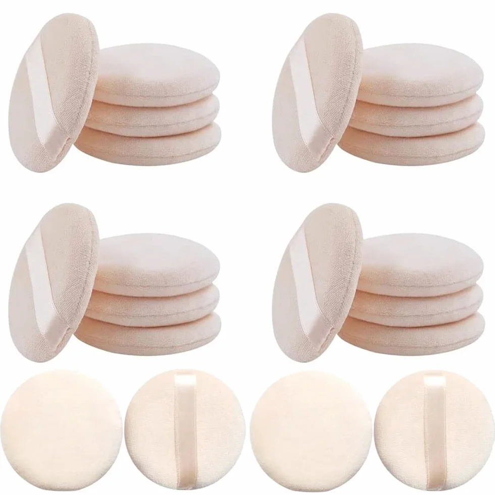 20PCS Soffio di Polvere Make Up Spugna, Spugnetta per il Trucco, Morbido Piumino da Cipria, Spugne Rotonde per Il Trucco Piumino, Soffio di Polvere Rotondo in Spugna, Soffio da Cipria Cosmetico