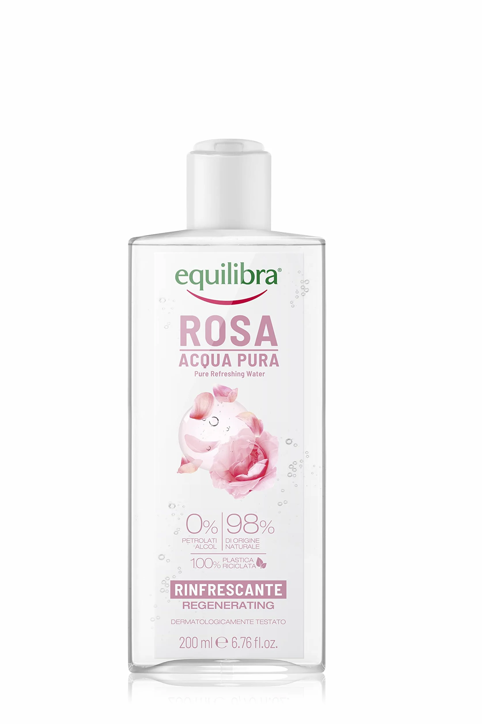 equilibra Viso, Kit Viso Rosa Ialuronica Idratante, Rosa Acqua Pura Rinfrescante, Rosa Sapone 100% Vegetale detergente, Rosa Ialuronica Crema Viso Idratante, Confezione Regalo