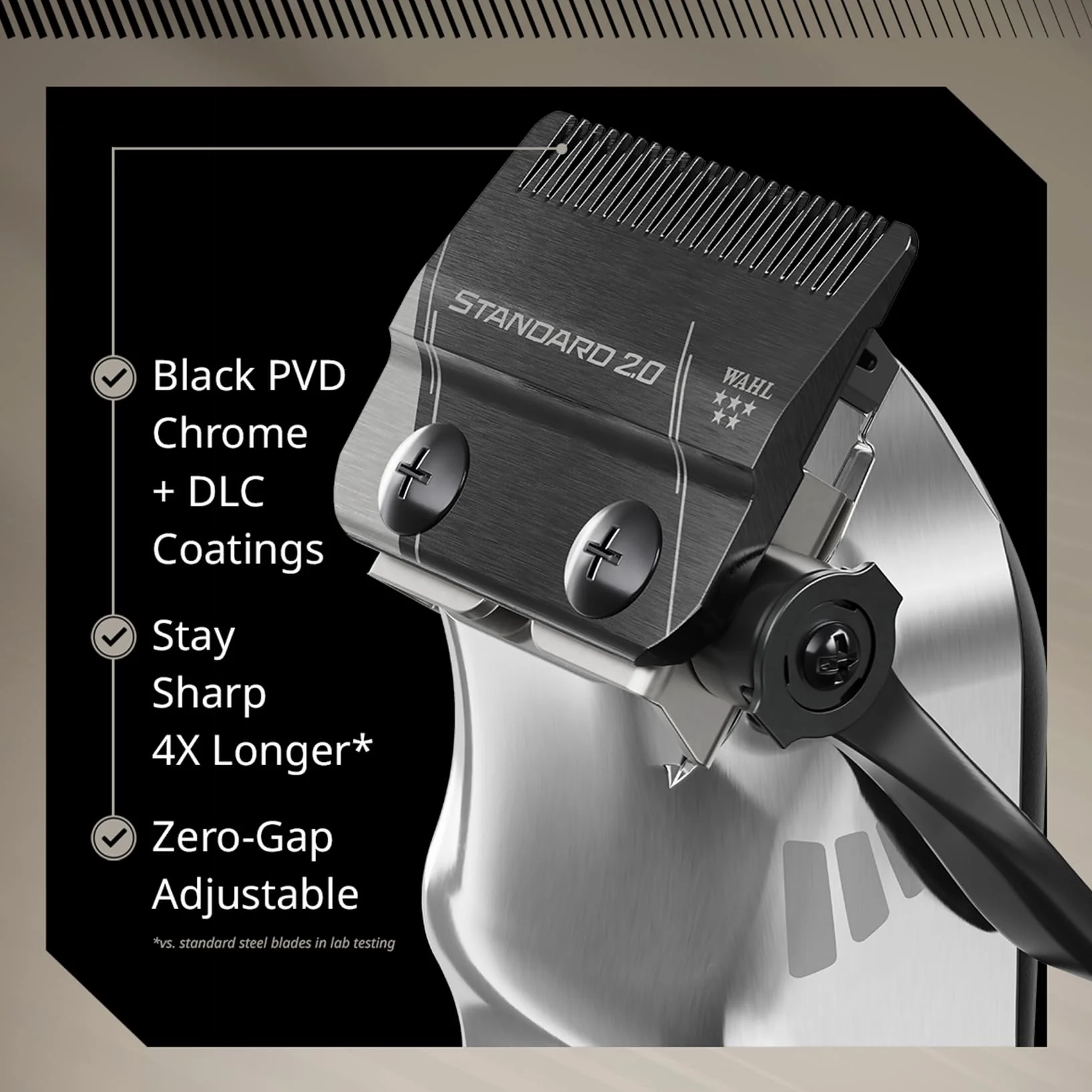 Wahl Senior 2.0 - Tosatrice Professionale Cordless - Tosatrice da Barbiere per Sfumature, Motore Adaptive Speed Control, Lama DLC, 2,5 Ore di Autonomia, Base di Ricarica