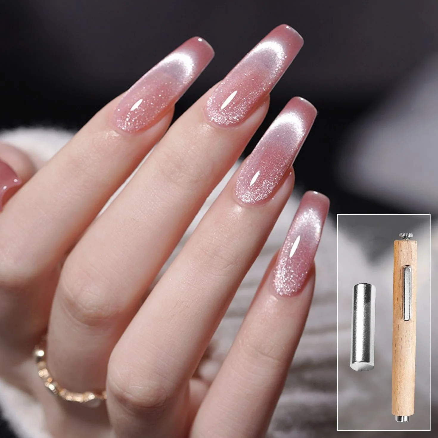Bastoncini Magnetici da 2 Pezzi, Accessori per Nail Art Multifunzionali, Strumenti per Creare Effetti Occhi di Gatto, Adatti per Scene di Nail Art Fai-da-Te.