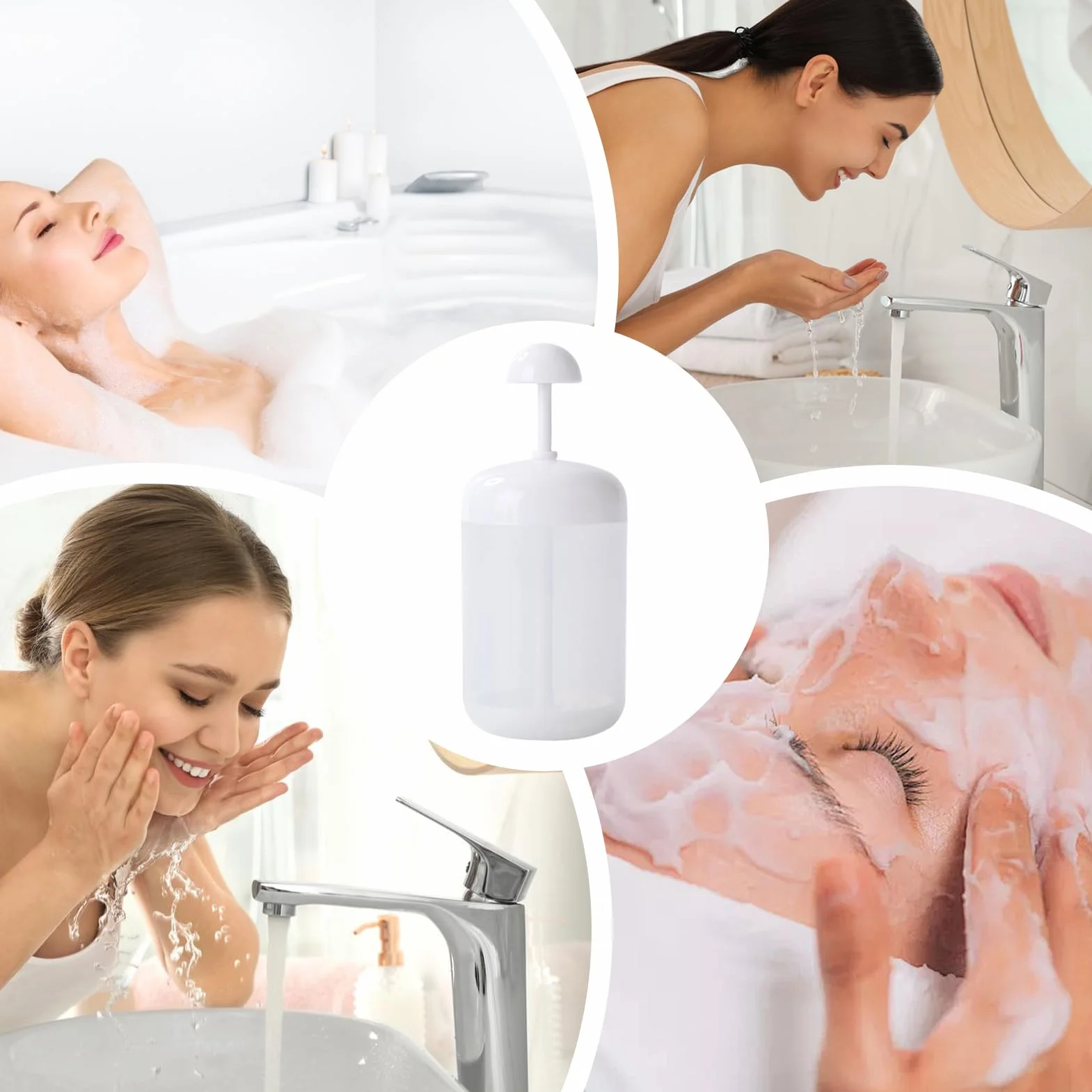 Creazione di Schiuma Detergente Viso,Detersione Delicata Portatile per la Pelle - Schiumatore Viso con Bolle per Detergente,per Uomo Donna Ragazze Adolescenti Casa Bagno Giornaliera Palestra Viaggio