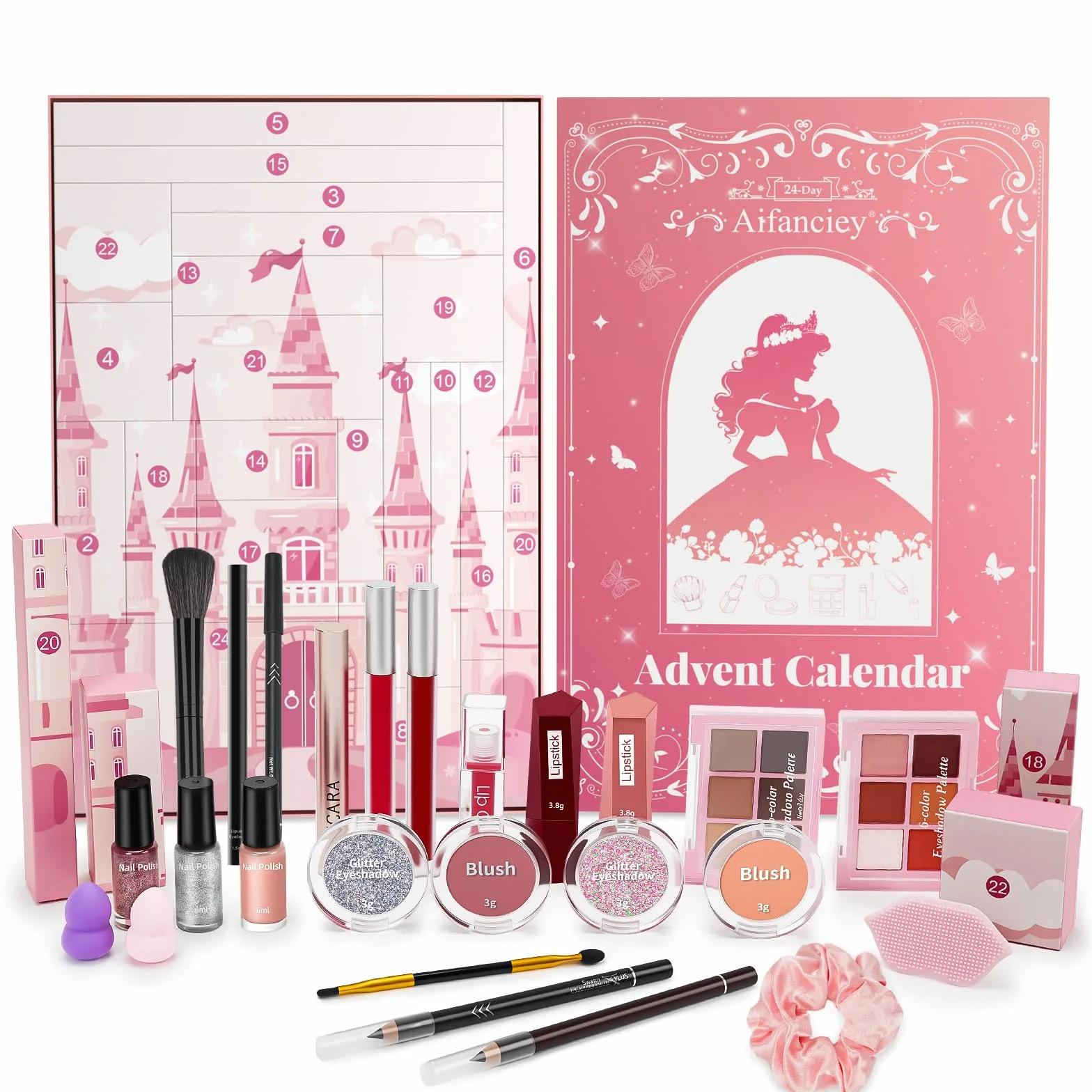 Calendario Avvento 2025 Make Up, 24 sorprese beauty in un calendario dell'Avvento, il regalo di Natale perfetto per donne e ragazze, Calendario Conto alla Rovescia Natale Pieno di Kit Trucco