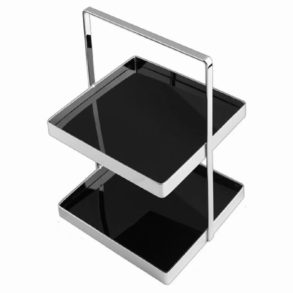 Organizer e stoccaggio per Bagno a 2 Livelli, organizzatore di Trucco, Supporto per Organizer per la Cura della Pelle di Bellezza con Profumo cosmetico, Organizer per lavandino da Bagno,B