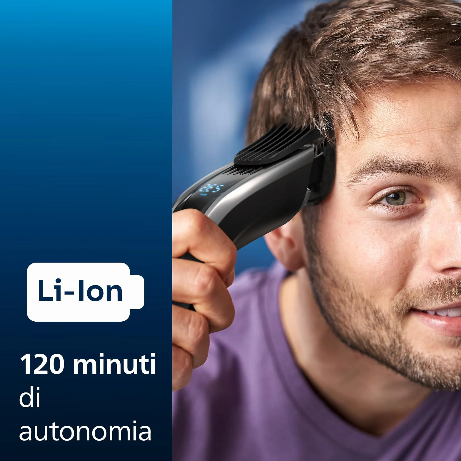 Philips HC9450/15 Serie 9000 Regolacapelli con Pettini Motorizzati, Lame in Titanio, 400 Impostazioni di Lunghezza, Precisione 0.1 mm, Tempo Funzionamento 120 min