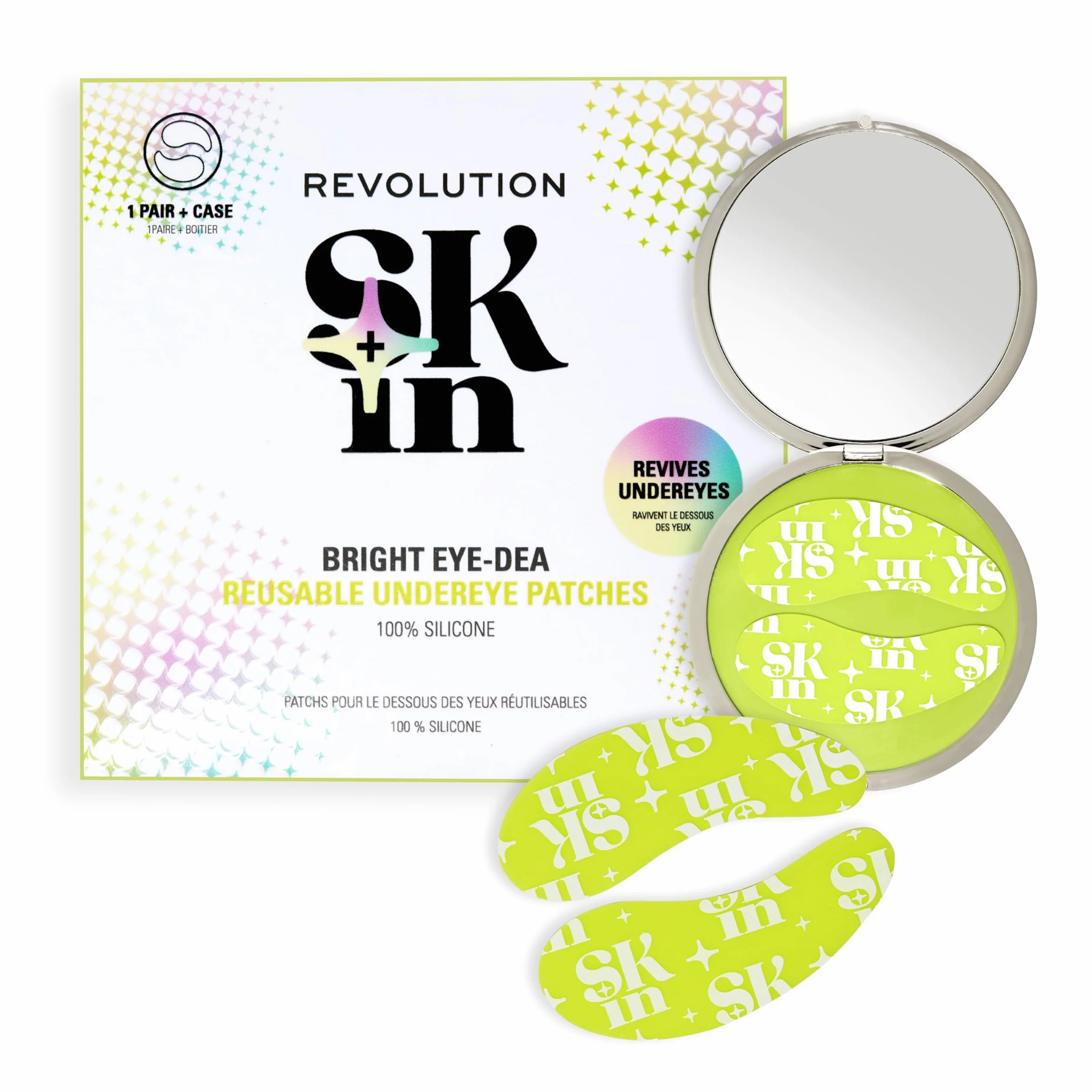 Revolution SKin, Silicone Eye Patches, Patch Occhi in Silicone Riutilizzabili, Sgonfiano e Idratano, Vegano e Cruelty-Free, 1 Paio